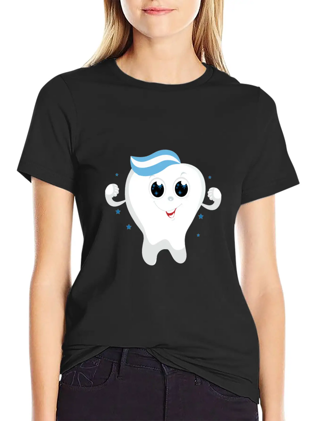 Friendly Kawaii Tooth Classic Cotton Tee – Unisex Comfort For Any Season