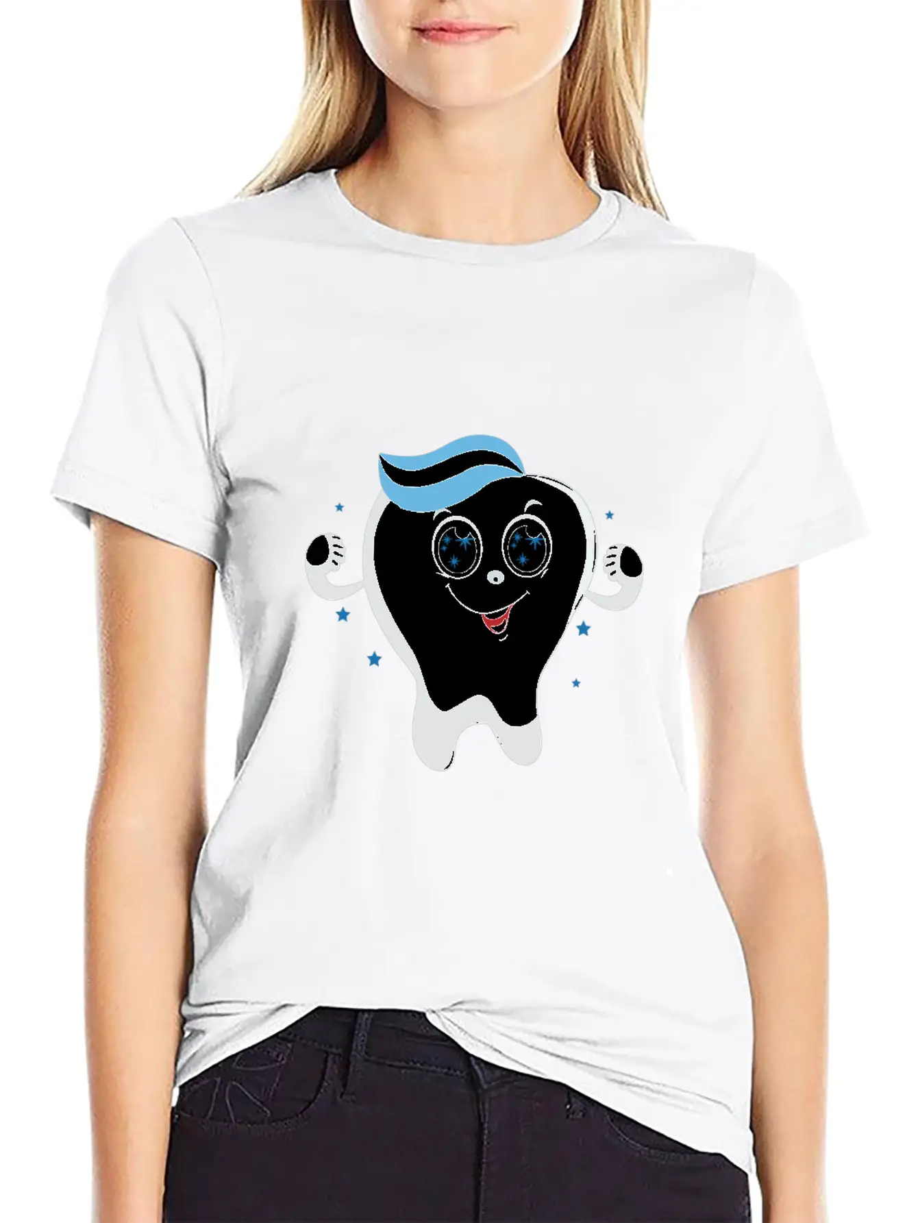 Friendly Kawaii Tooth Classic Cotton Tee – Unisex Comfort For Any Season