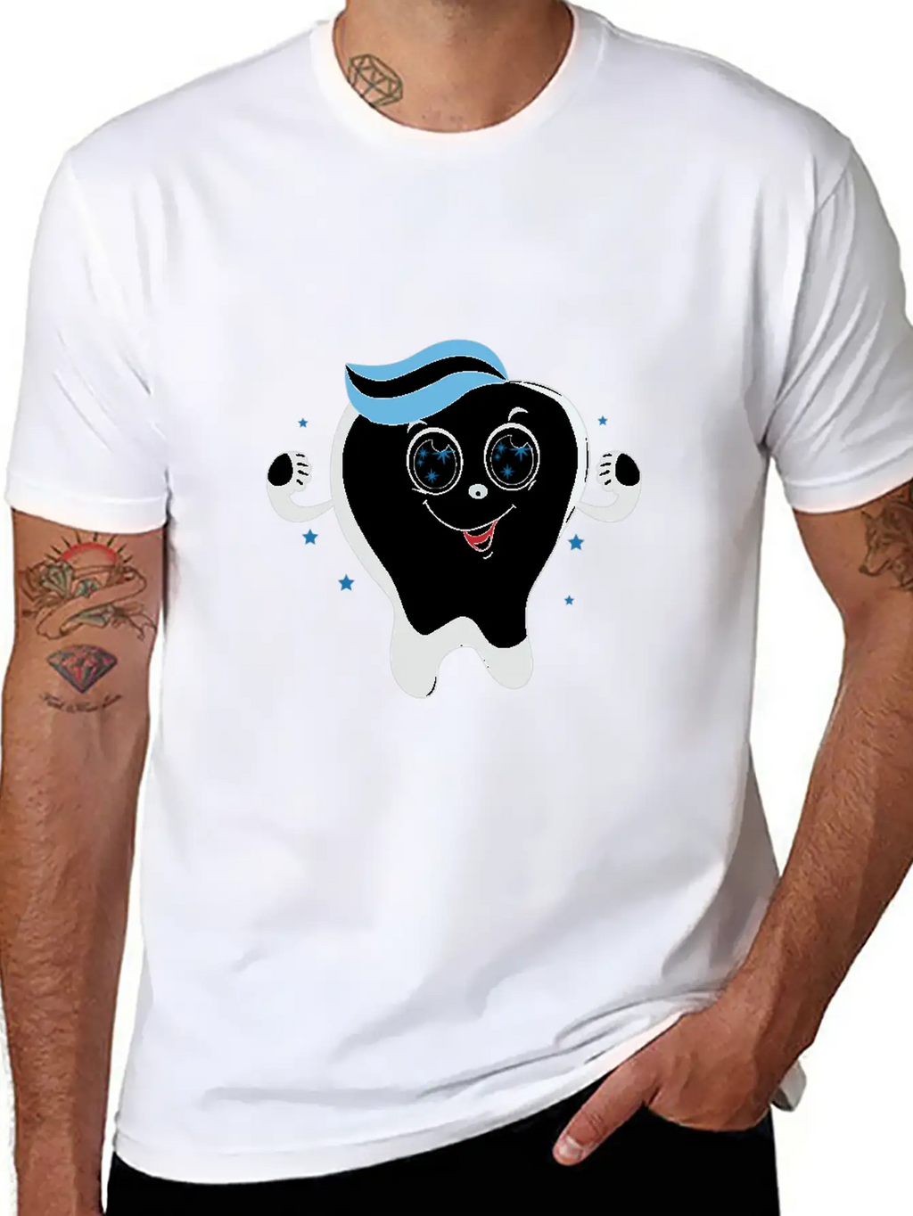 Friendly Kawaii Tooth Classic Cotton Tee – Unisex Comfort For Any Season