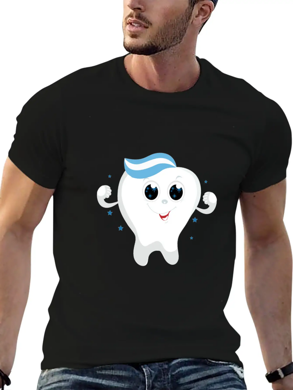 Friendly Kawaii Tooth Classic Cotton Tee – Unisex Comfort For Any Season