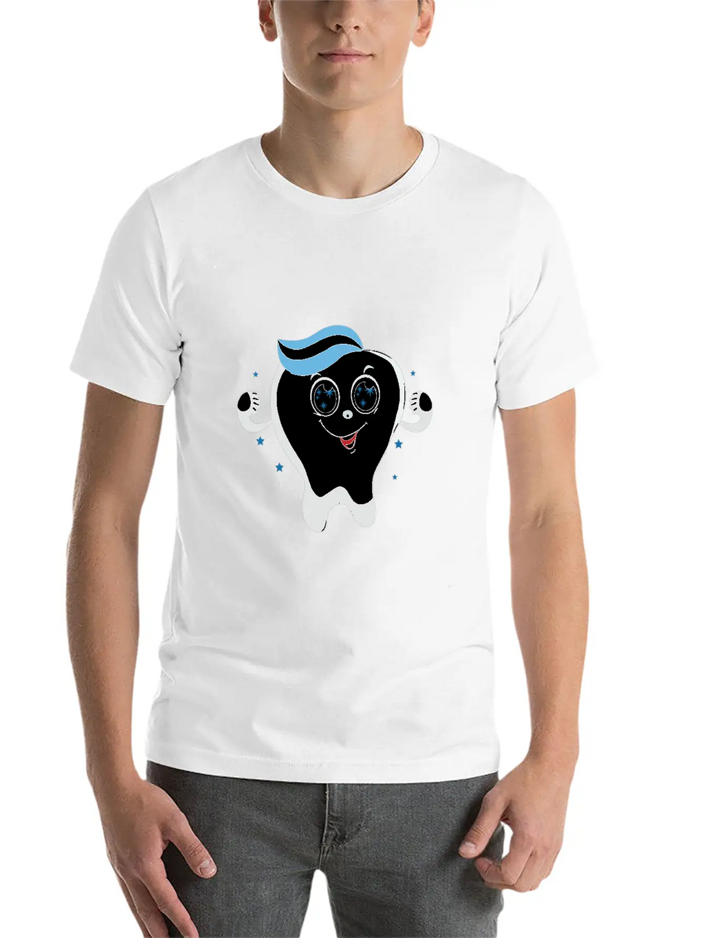 Friendly Kawaii Tooth Classic Cotton Tee – Unisex Comfort For Any Season