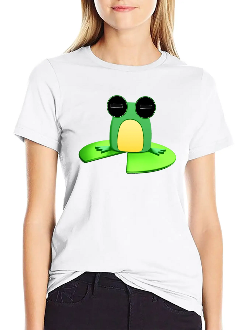 Frog Sitting On A Lily Pad Timeless Short Sleeve Tee – Comfy And Minimalist Design