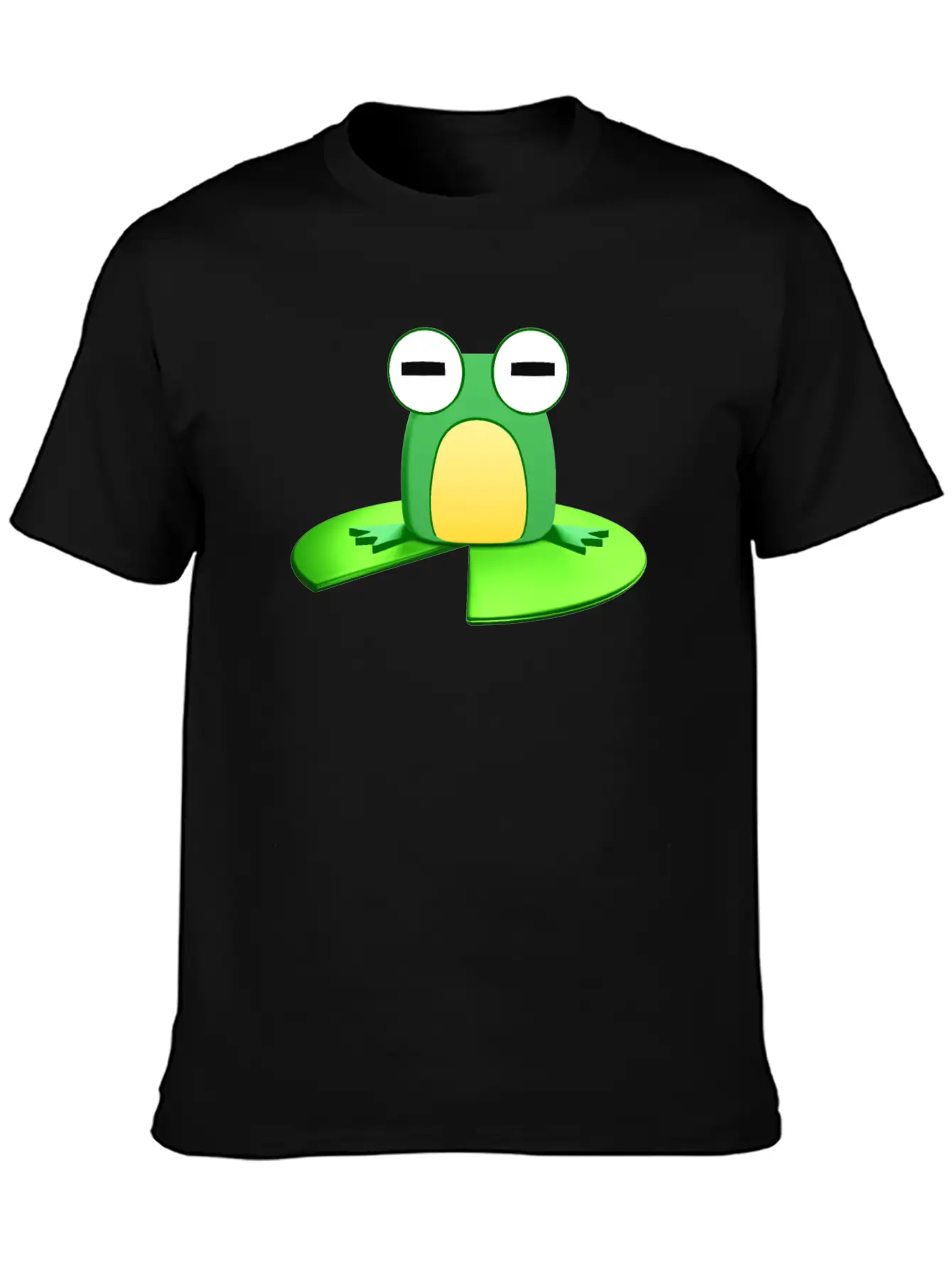 Frog Sitting On A Lily Pad Timeless Short Sleeve Tee – Comfy And Minimalist Design