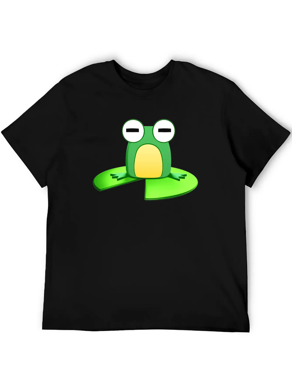 Frog Sitting On A Lily Pad Timeless Short Sleeve Tee – Comfy And Minimalist Design
