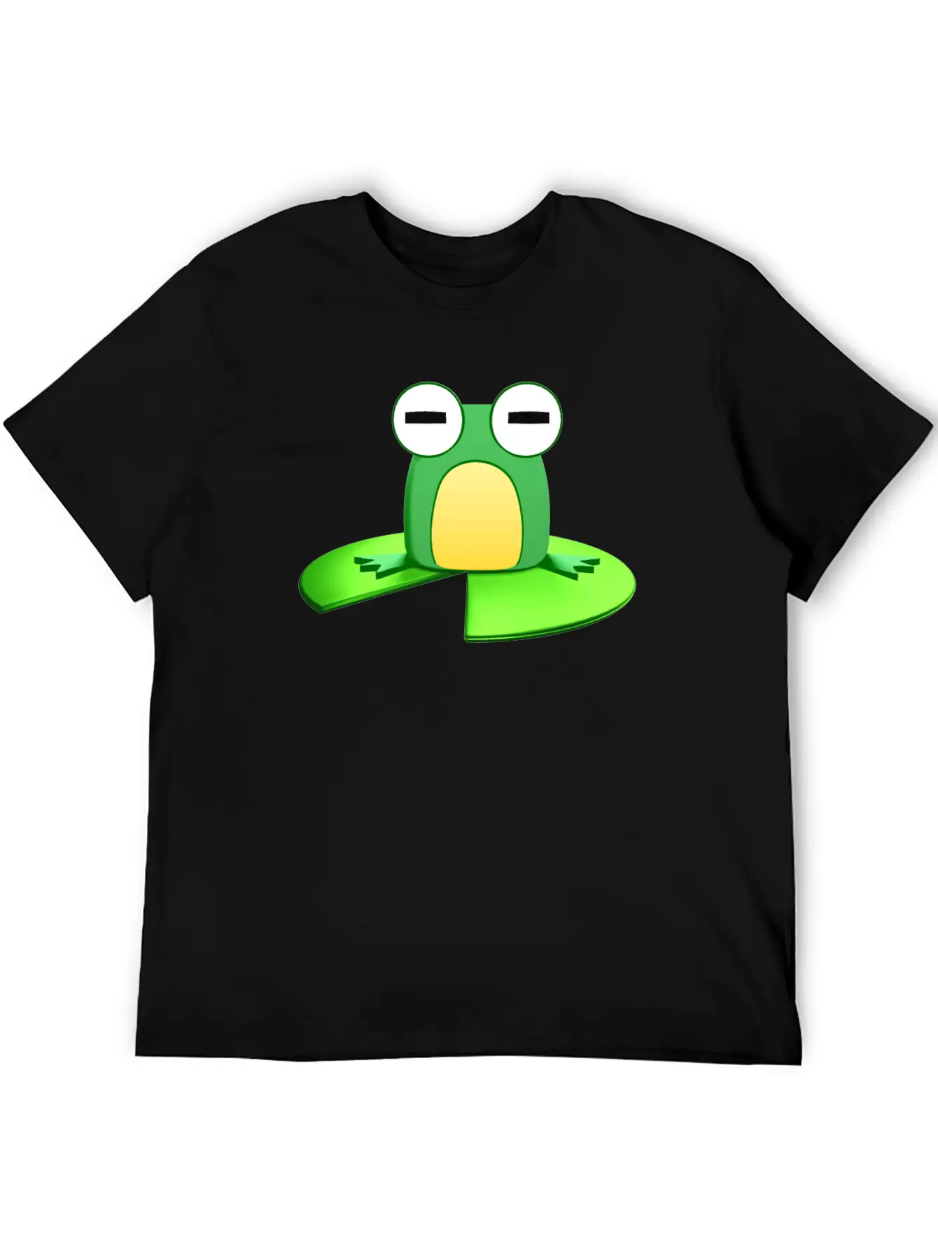 Frog Sitting On A Lily Pad Timeless Short Sleeve Tee – Comfy And Minimalist Design