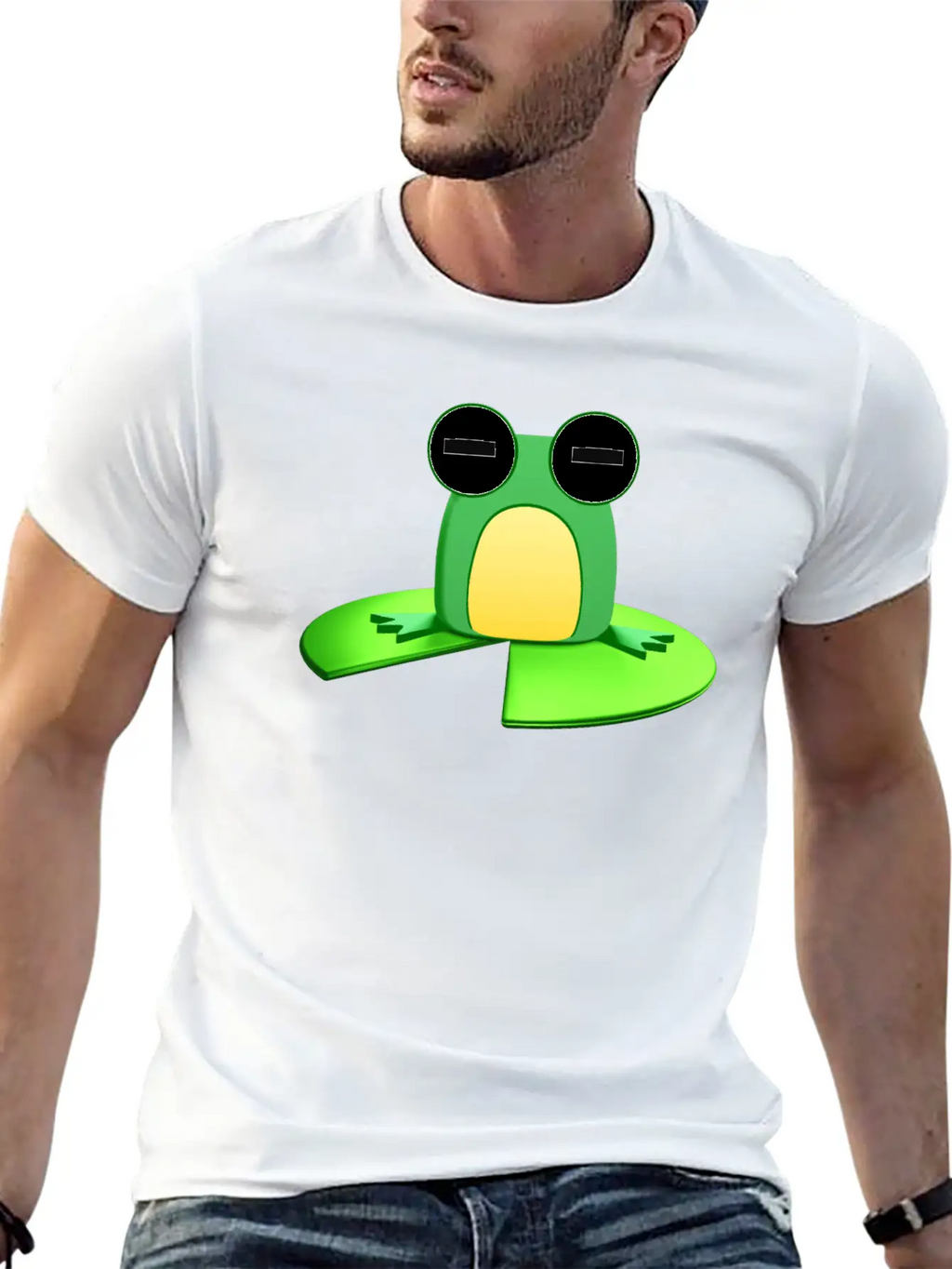 Frog Sitting On A Lily Pad Timeless Short Sleeve Tee – Comfy And Minimalist Design