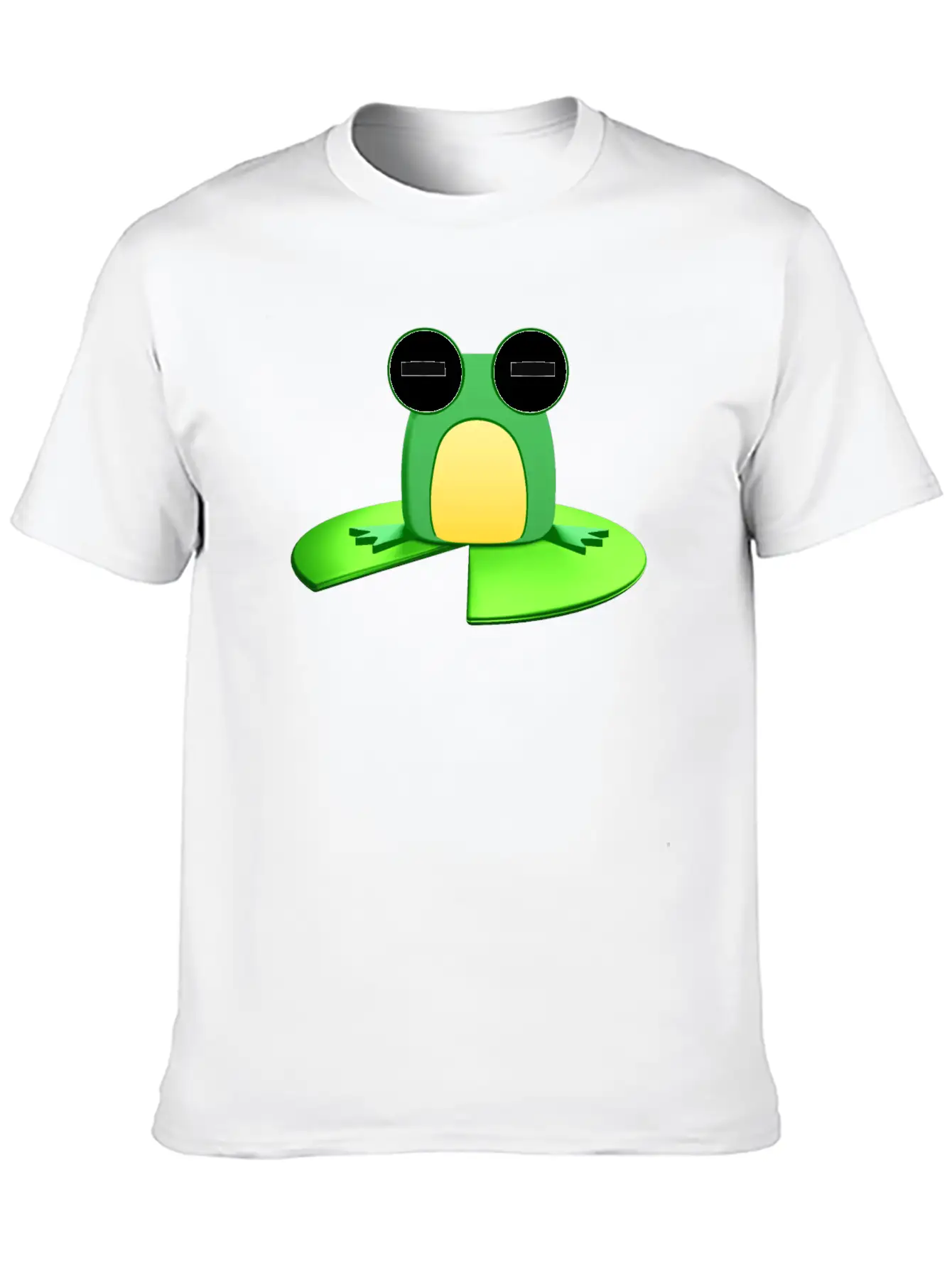 Frog Sitting On A Lily Pad Timeless Short Sleeve Tee – Comfy And Minimalist Design