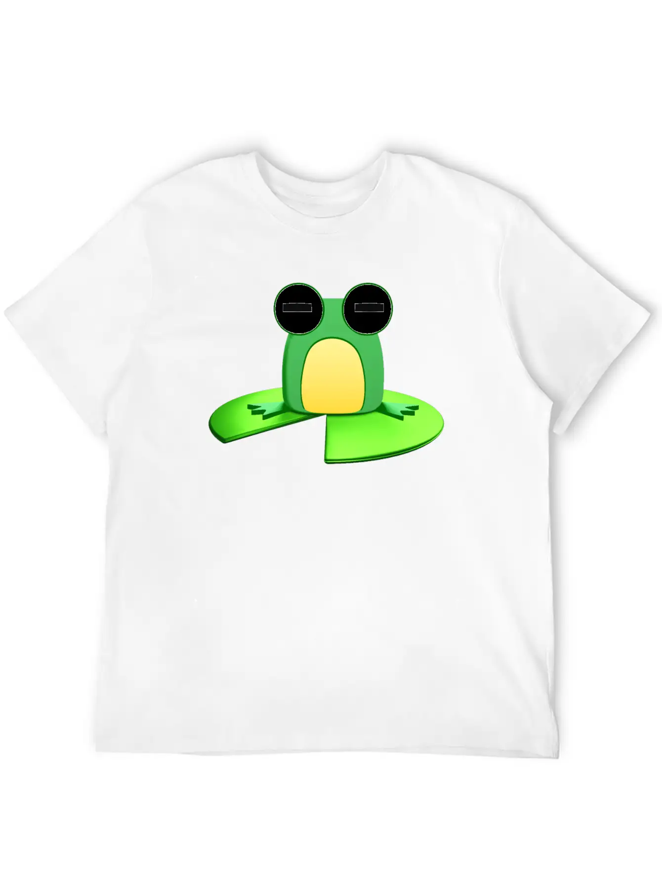 Frog Sitting On A Lily Pad Timeless Short Sleeve Tee – Comfy And Minimalist Design