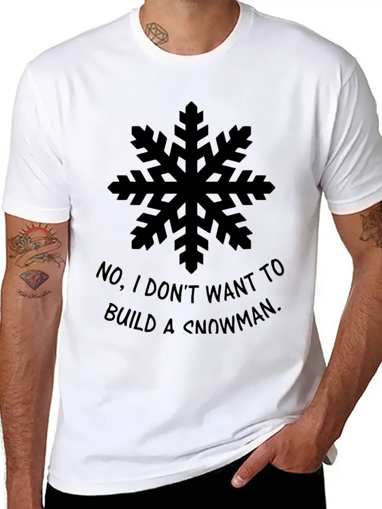 Frozen - No, I Don't Want To Build A Snowman. Classic Cotton Tee – Unisex Comfort For Any Season