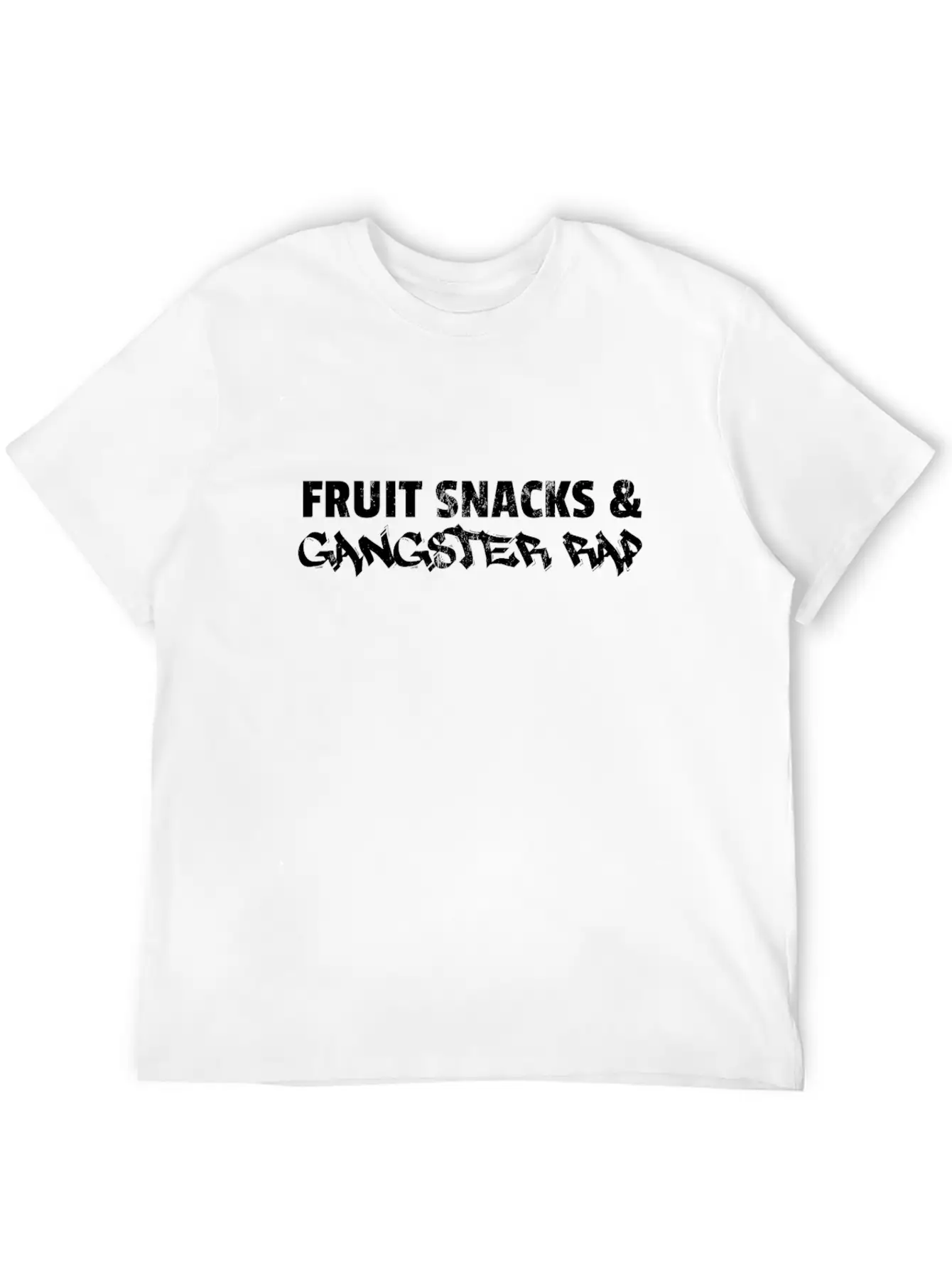 Fruit Snacks And Gangster Rap Unisex Casual T-Shirt – Clean Design For Daily Comfort