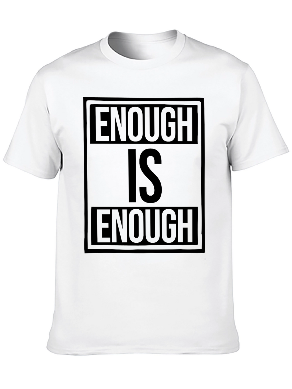 Enough is Enough Black Graphic T-Shirt