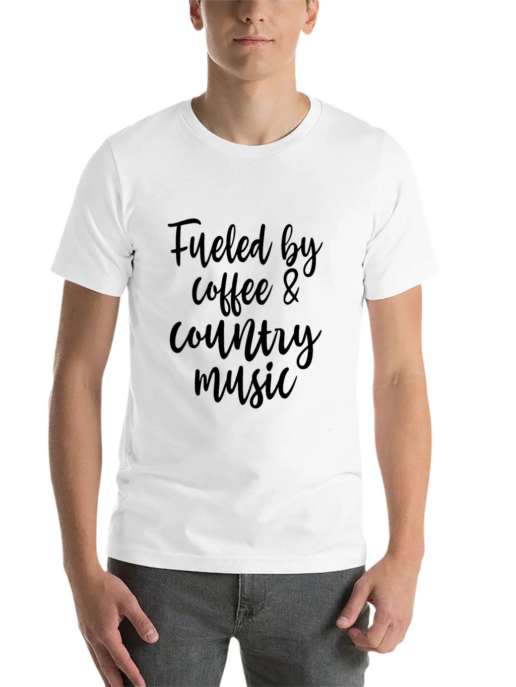 Fueled By Coffee And Country Music Relaxed Everyday Tee – Lightweight And Durable Cotton