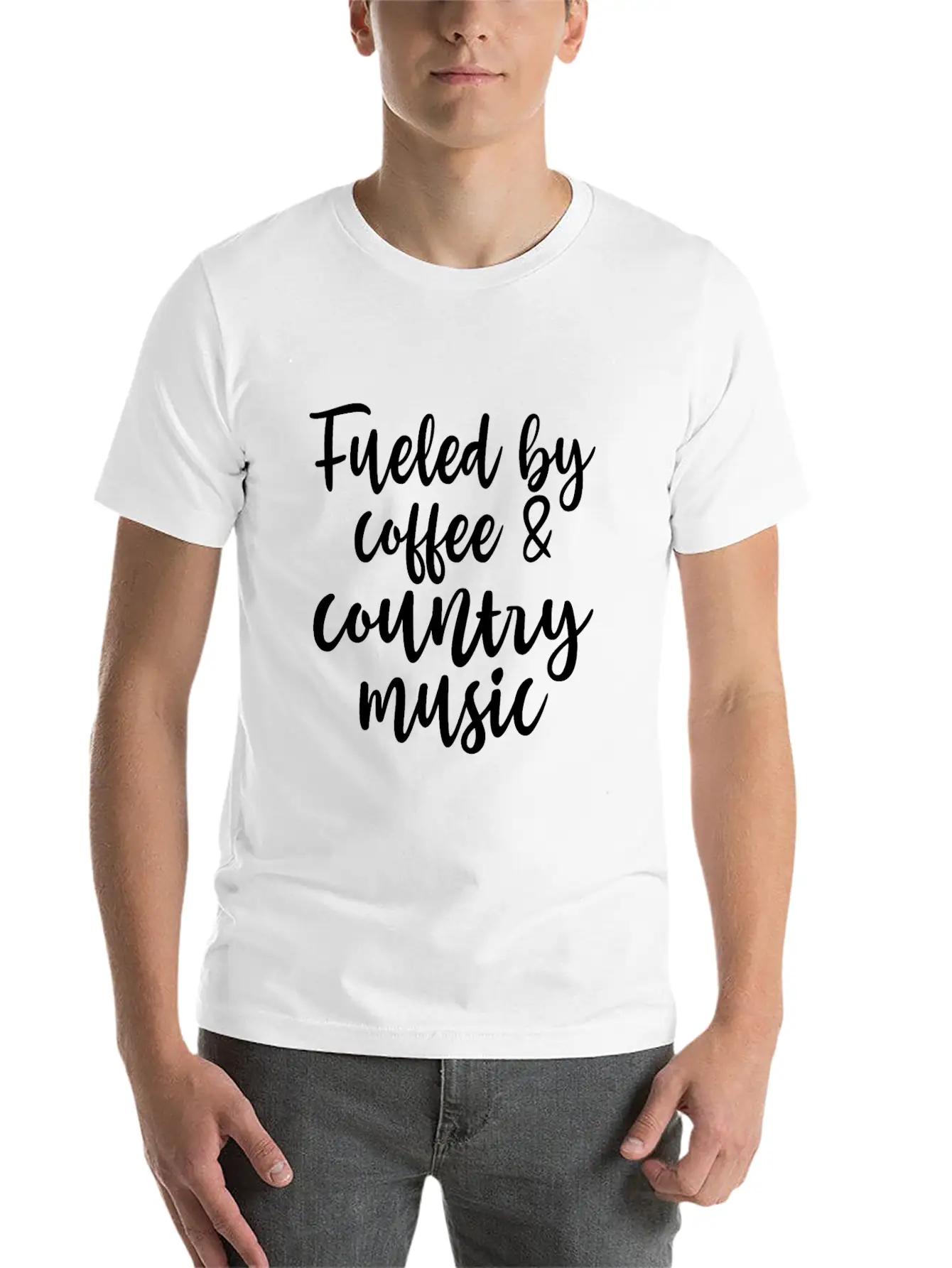 Fueled By Coffee And Country Music Relaxed Everyday Tee – Lightweight And Durable Cotton