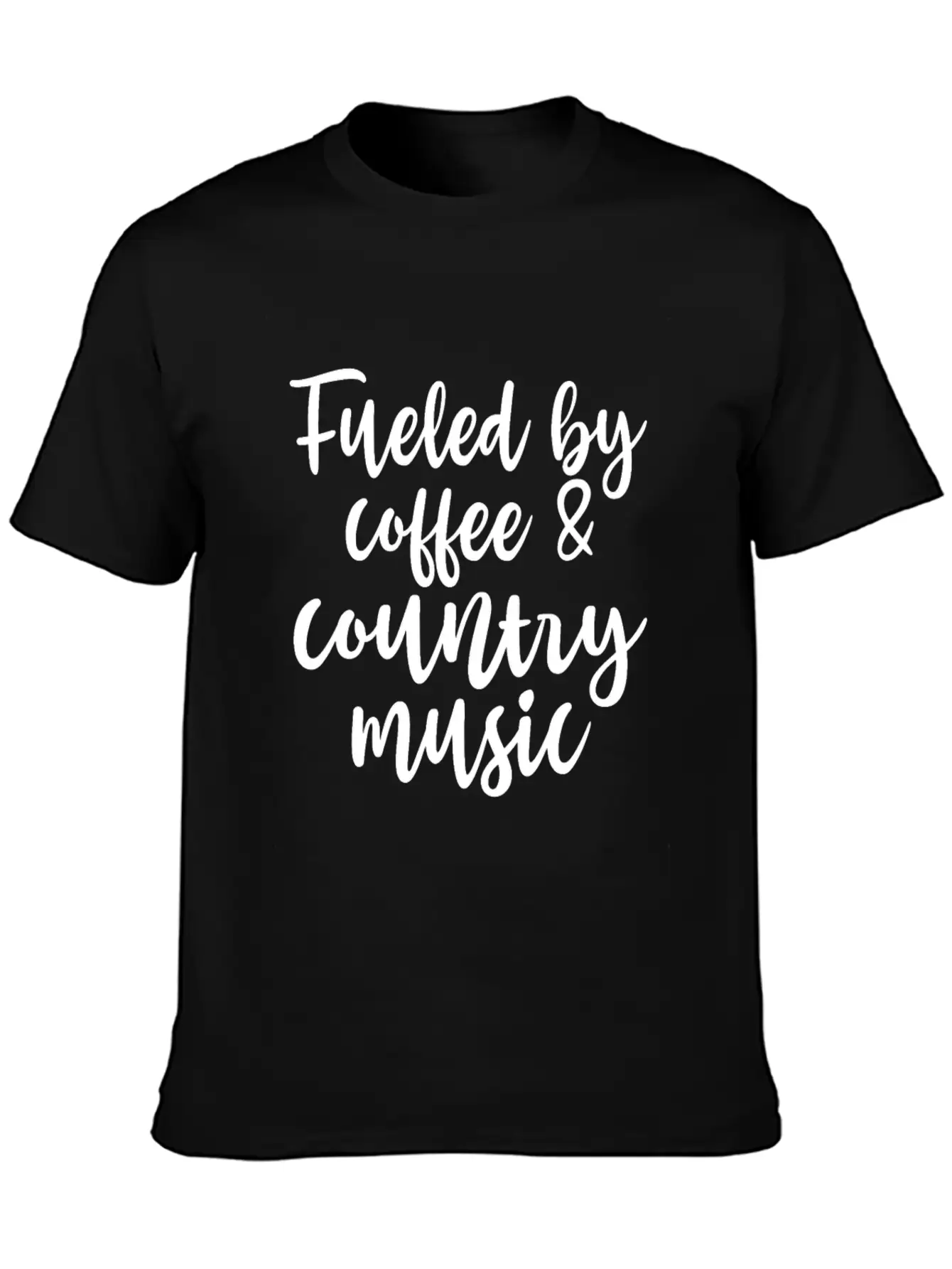 Fueled By Coffee And Country Music Relaxed Everyday Tee – Lightweight And Durable Cotton