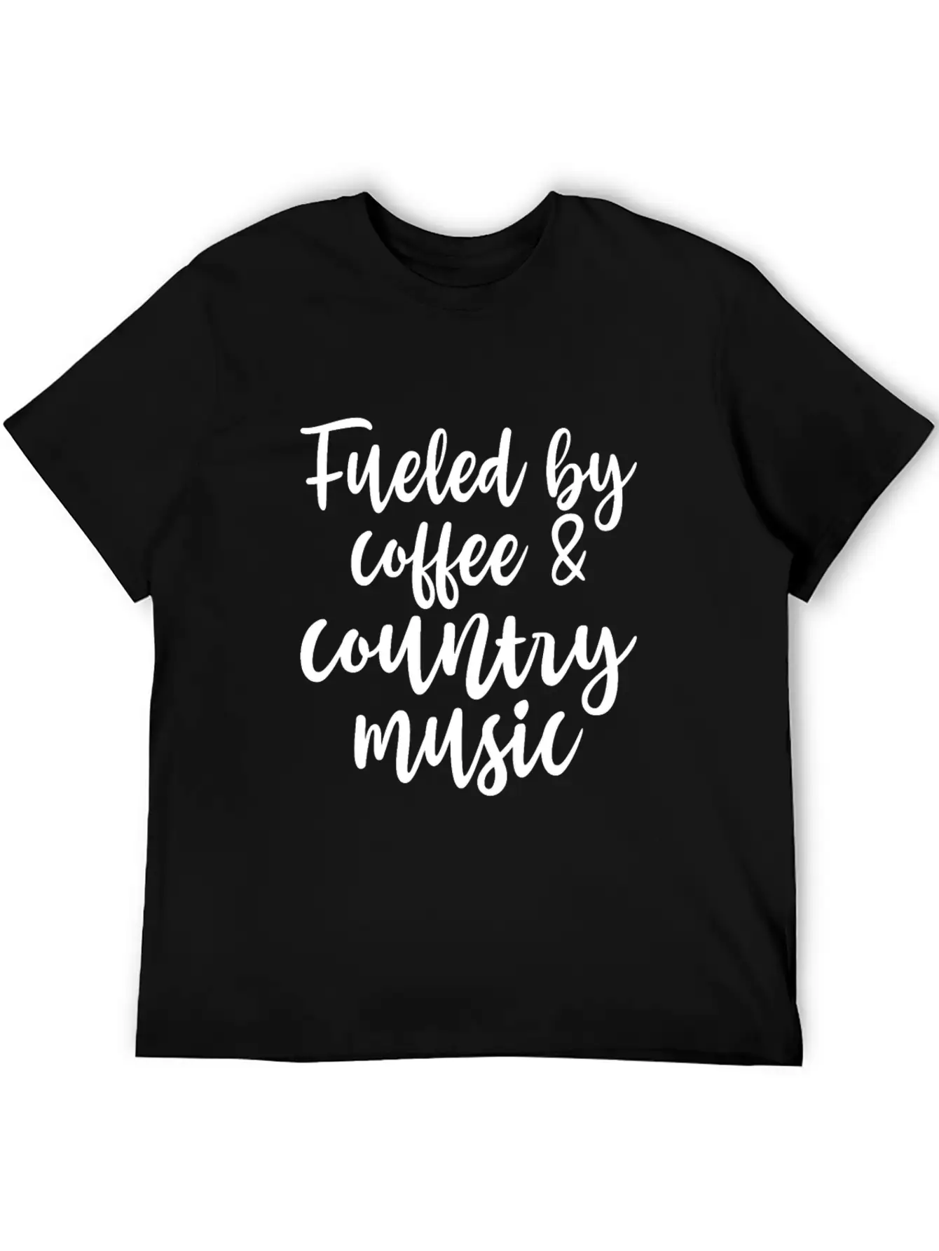Fueled By Coffee And Country Music Relaxed Everyday Tee – Lightweight And Durable Cotton