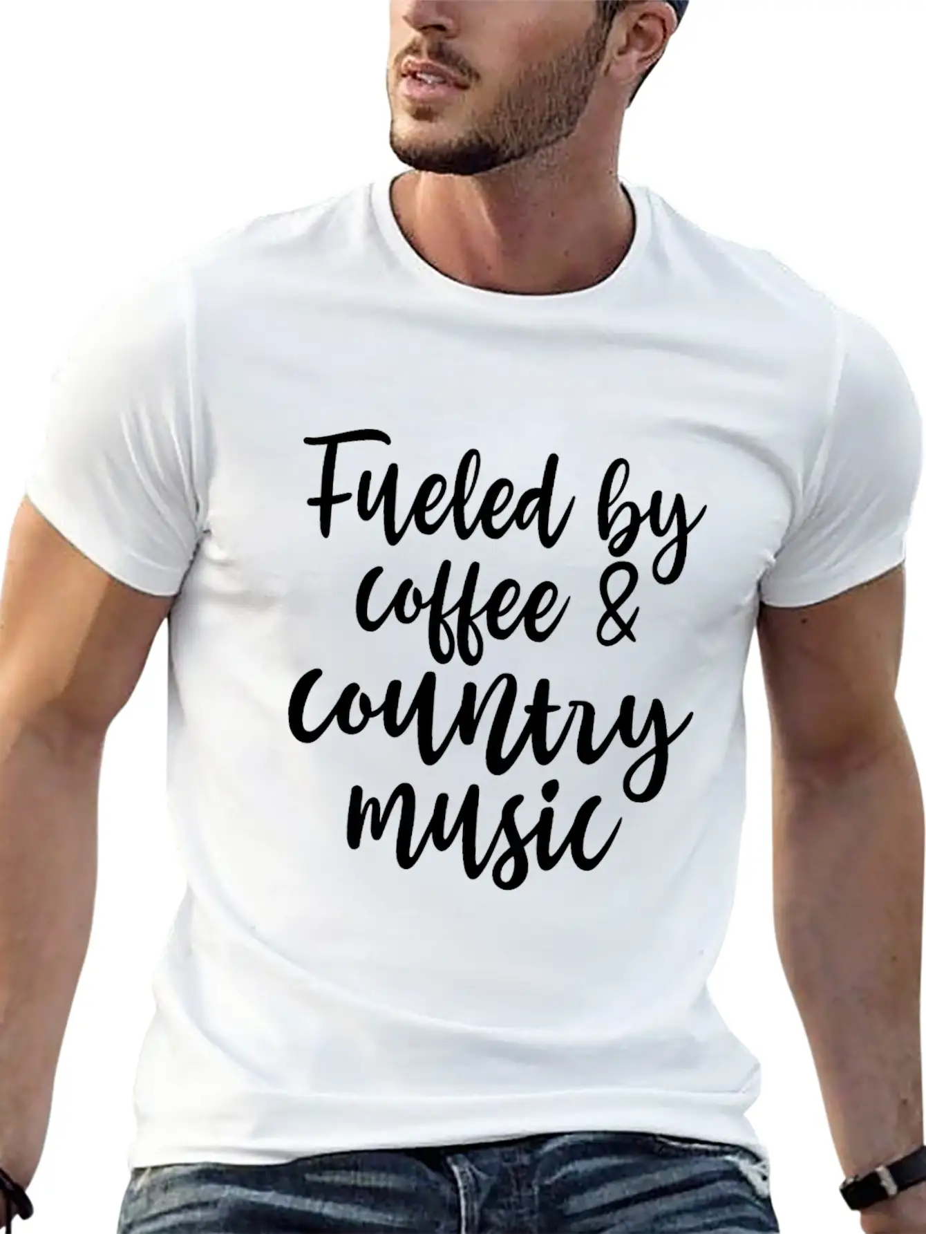 Fueled By Coffee And Country Music Relaxed Everyday Tee – Lightweight And Durable Cotton