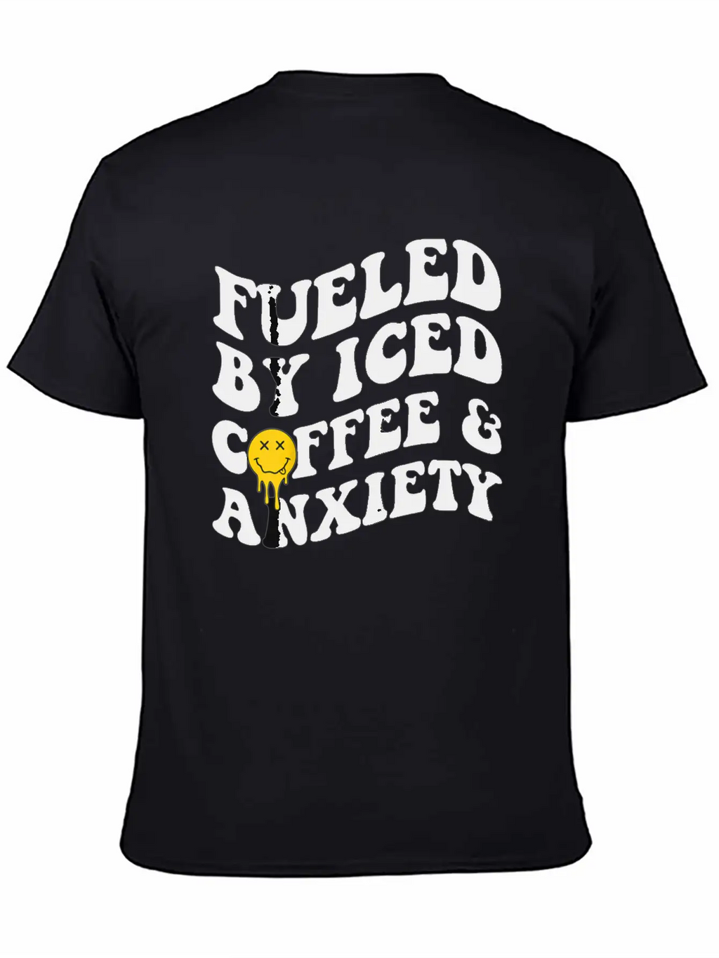 Fueled By Iced Coffee And Anxiety Mental Health Breathable Soft Cotton T-Shirt – Timeless Casual Look