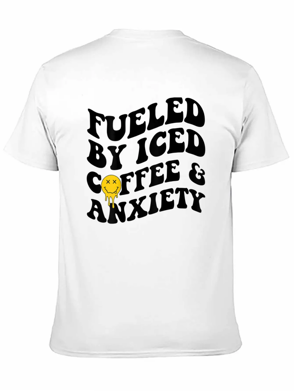 Fueled By Iced Coffee And Anxiety Mental Health Breathable Soft Cotton T-Shirt – Timeless Casual Look