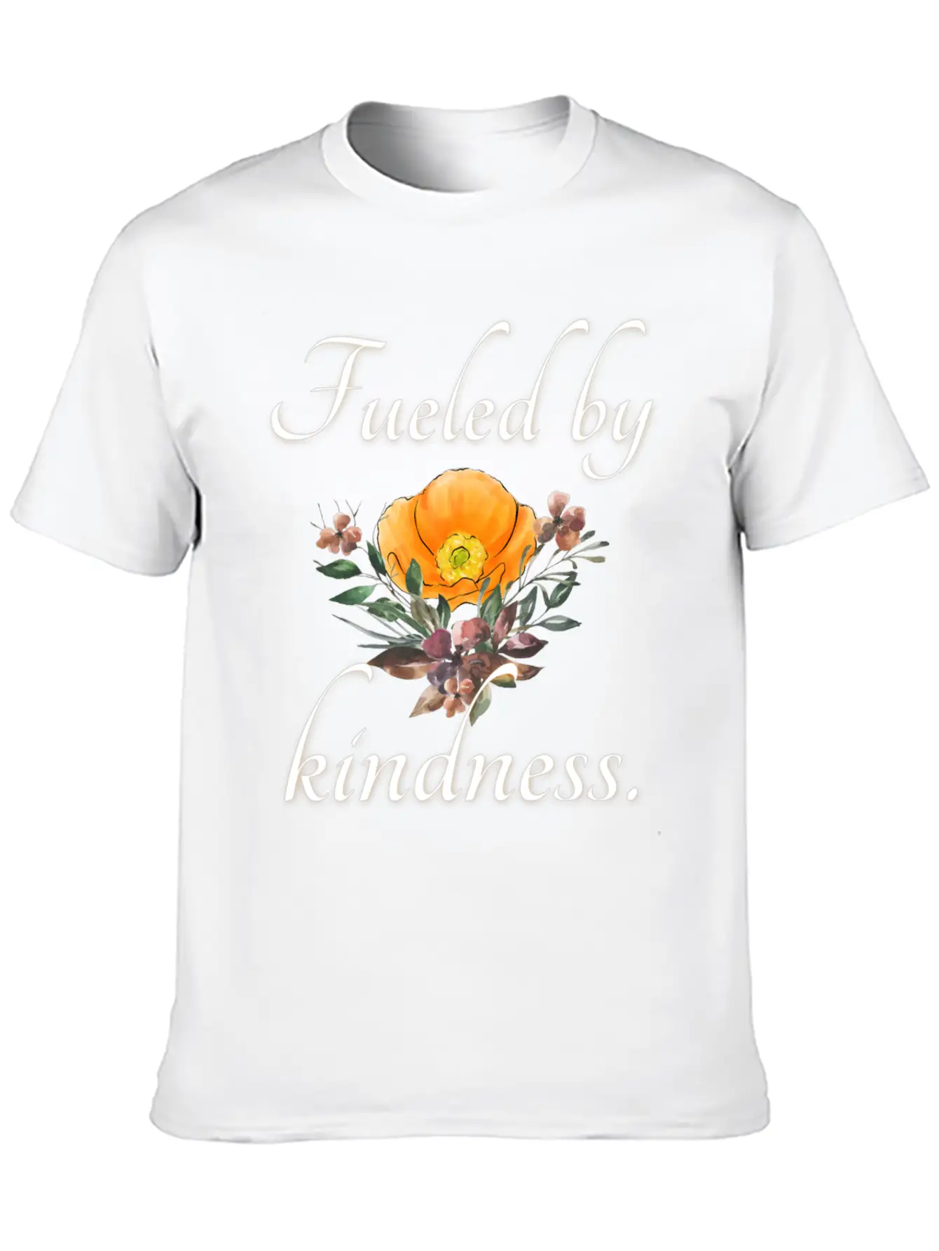 Fueled By Kindness - Inspirational, Motivational Essential Cotton Tee For Daily Outfits – Unisex Style