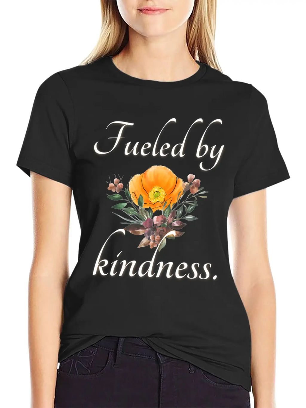 Fueled By Kindness - Inspirational, Motivational Essential Cotton Tee For Daily Outfits – Unisex Style