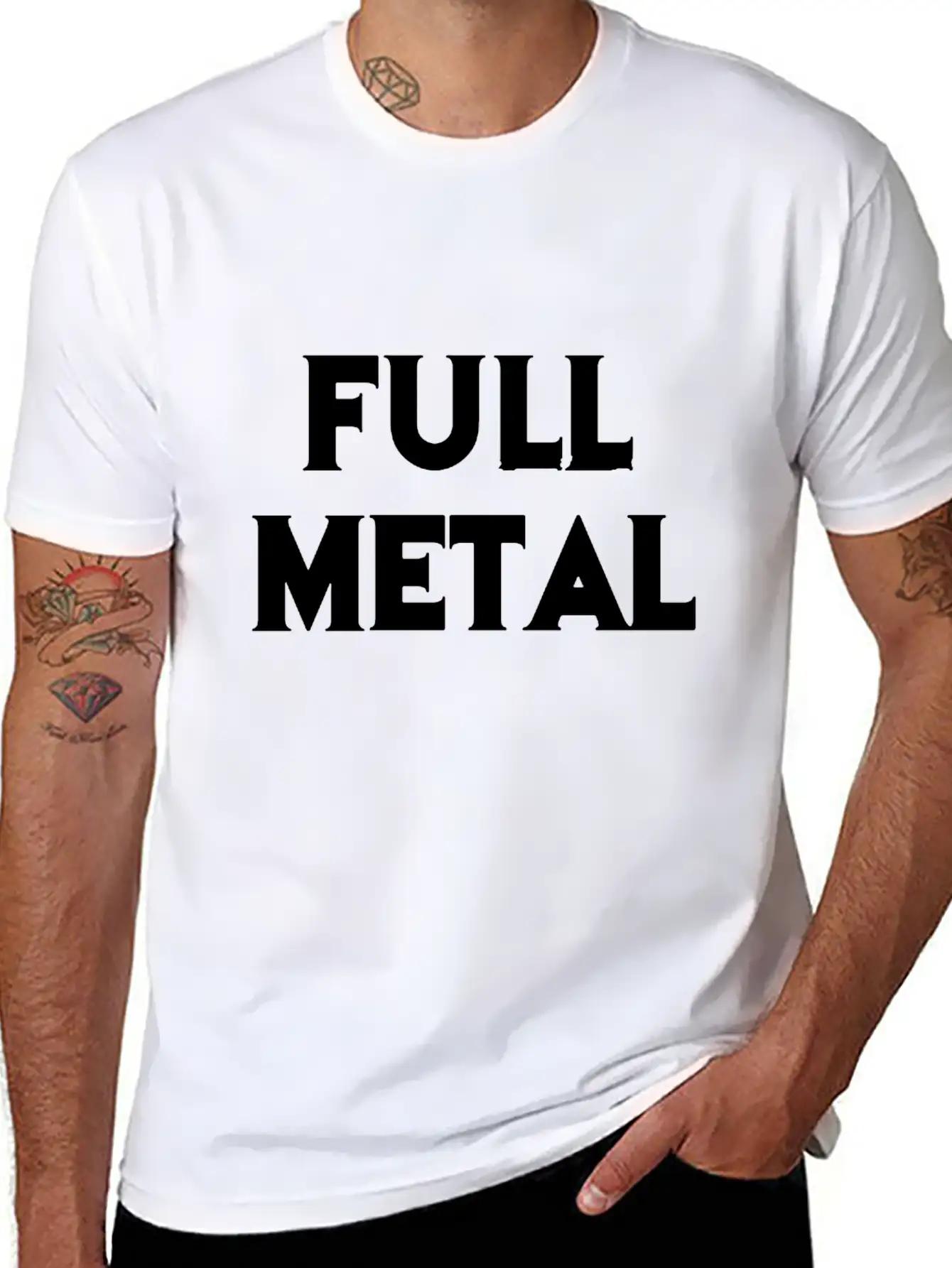 Full Metal Essential Cotton Tee For Daily Outfits – Unisex Style