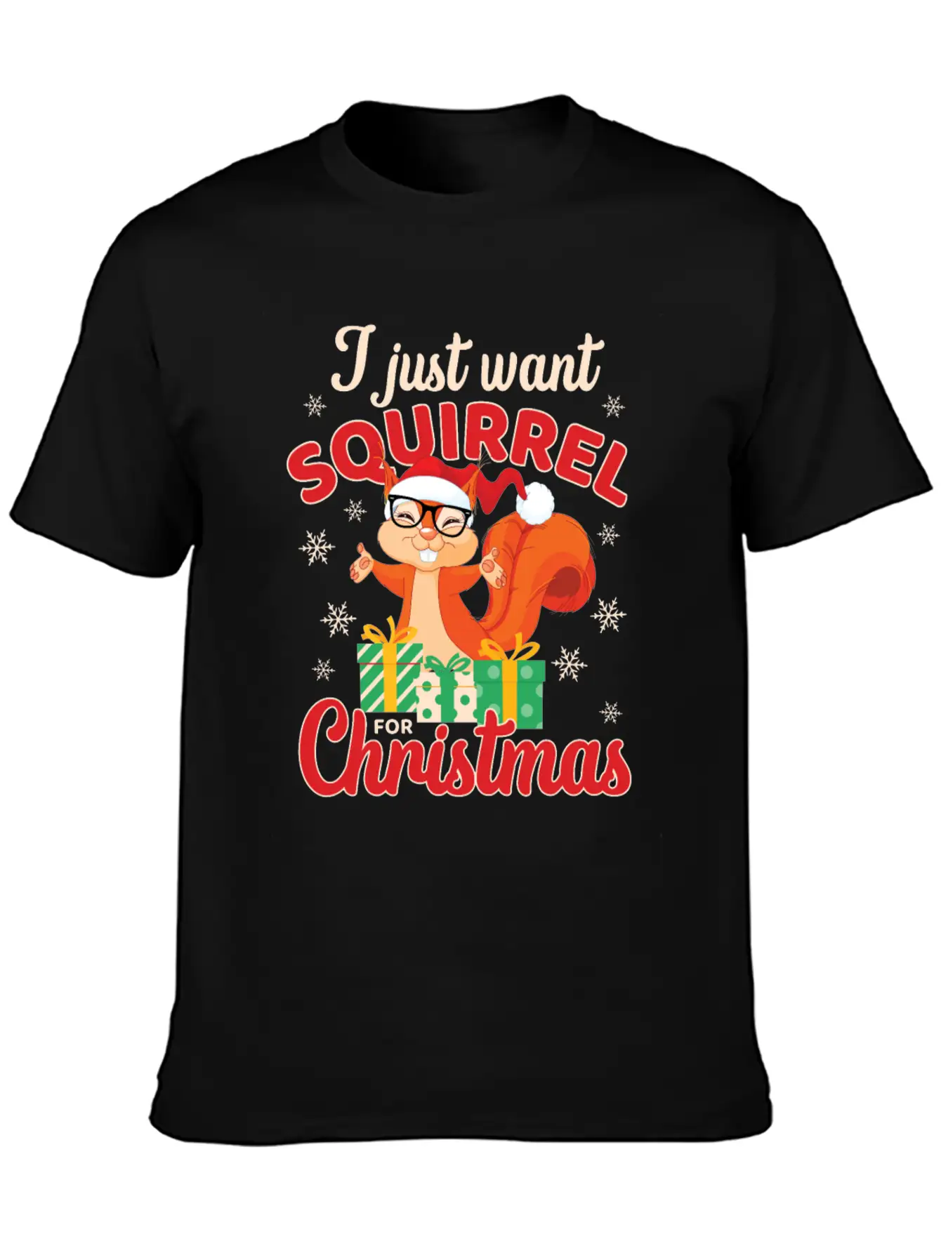 Fun Squirrel Christmas Shirt Festive Holiday Gift Essential Cotton Tee For Daily Outfits – Unisex Style