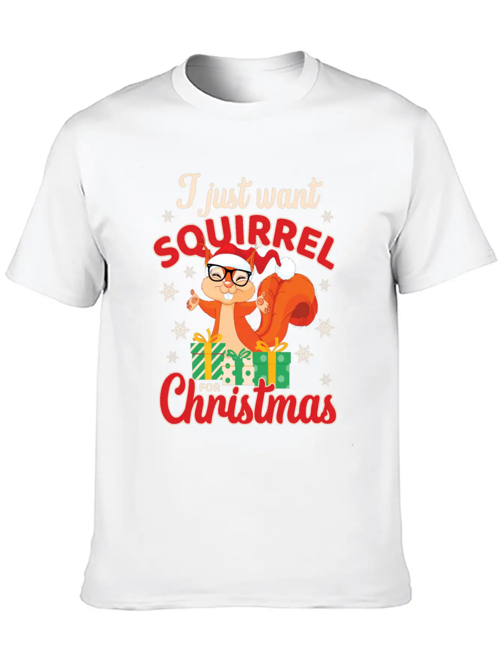 Fun Squirrel Christmas Shirt Festive Holiday Gift Essential Cotton Tee For Daily Outfits – Unisex Style