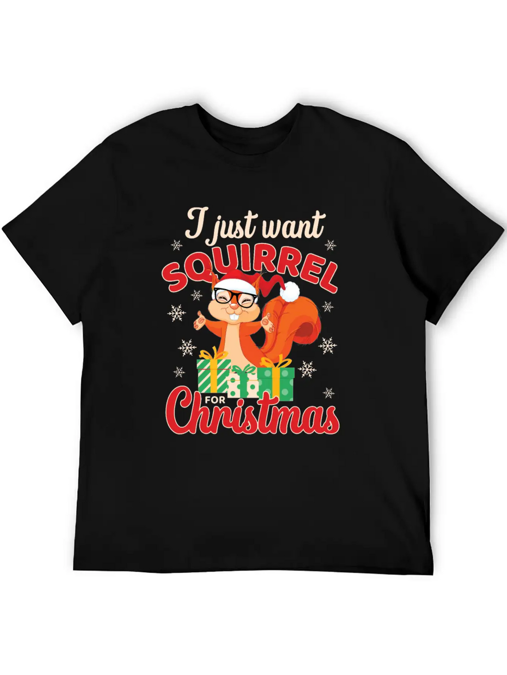 Fun Squirrel Christmas Shirt Festive Holiday Gift Essential Cotton Tee For Daily Outfits – Unisex Style