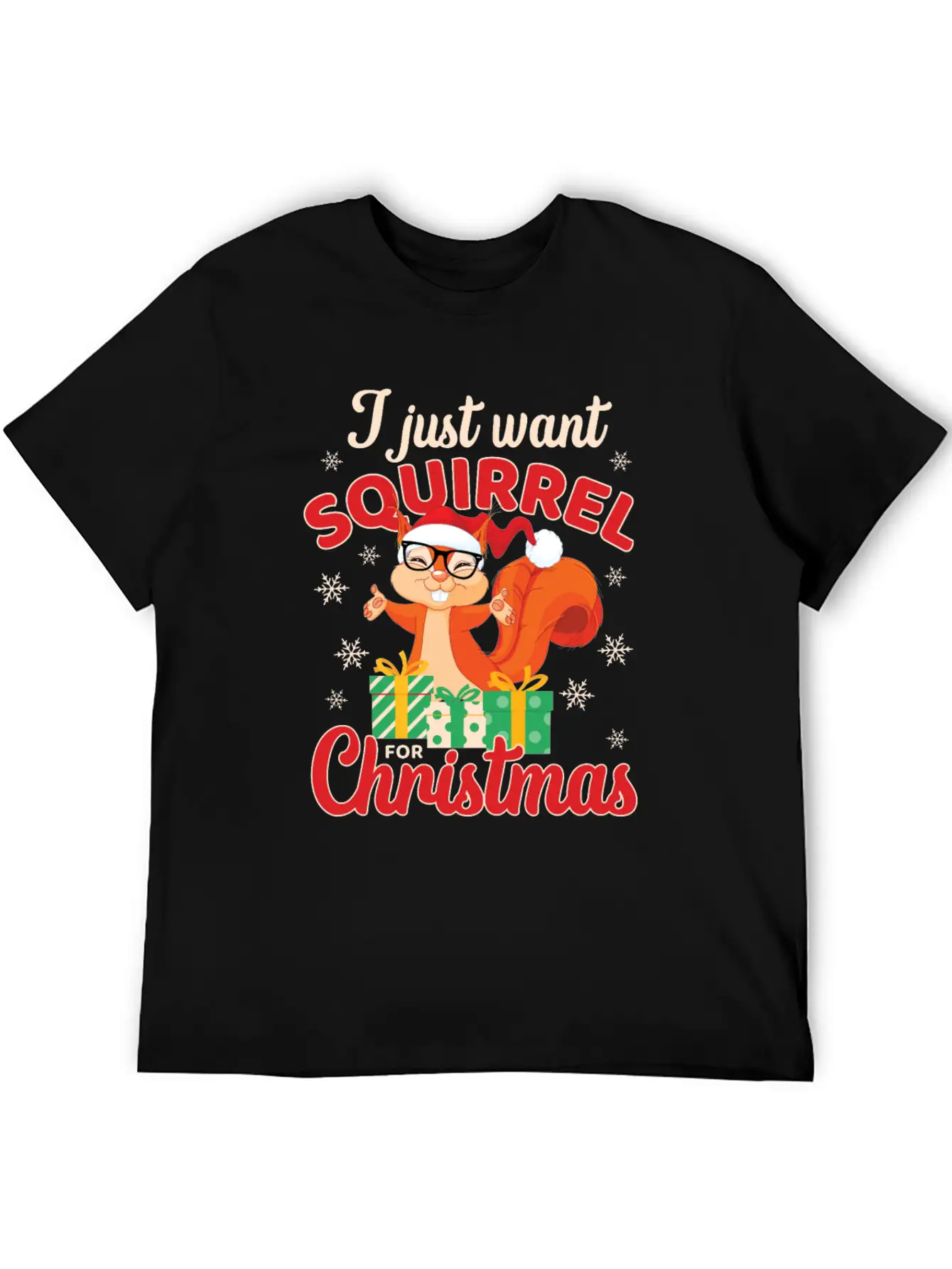 Fun Squirrel Christmas Shirt Festive Holiday Gift Essential Cotton Tee For Daily Outfits – Unisex Style