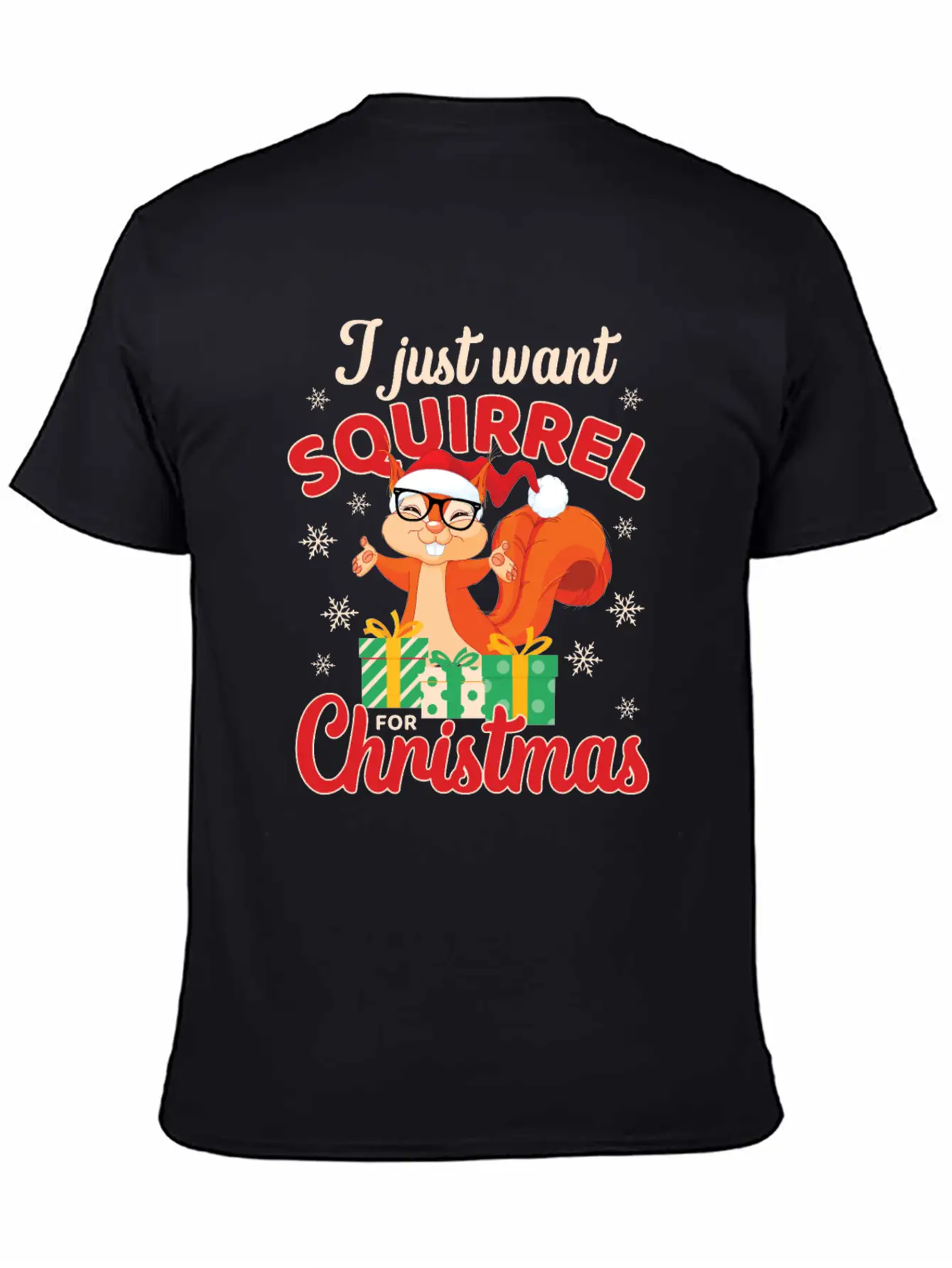 Fun Squirrel Christmas Shirt Festive Holiday Gift Essential Cotton Tee For Daily Outfits – Unisex Style