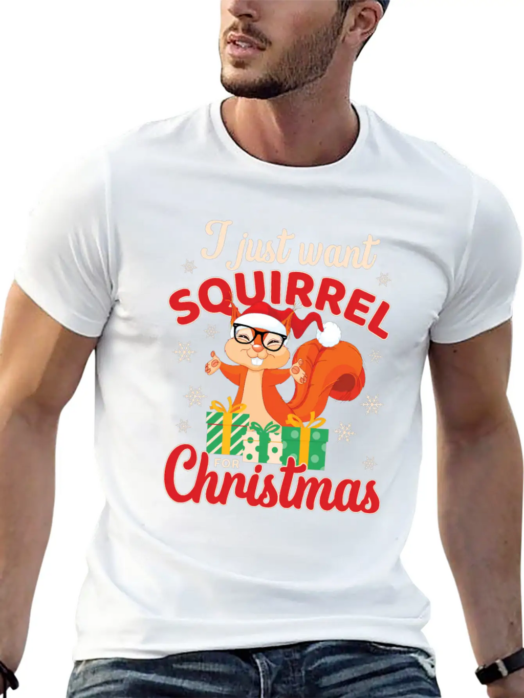 Fun Squirrel Christmas Shirt Festive Holiday Gift Essential Cotton Tee For Daily Outfits – Unisex Style