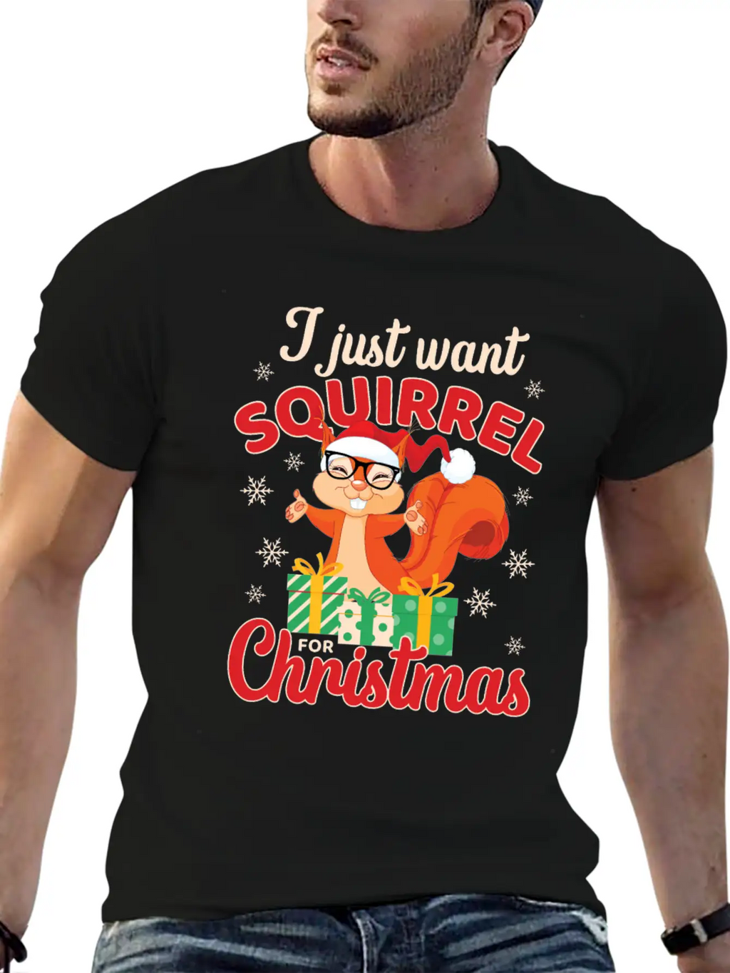 Fun Squirrel Christmas Shirt Festive Holiday Gift Essential Cotton Tee For Daily Outfits – Unisex Style