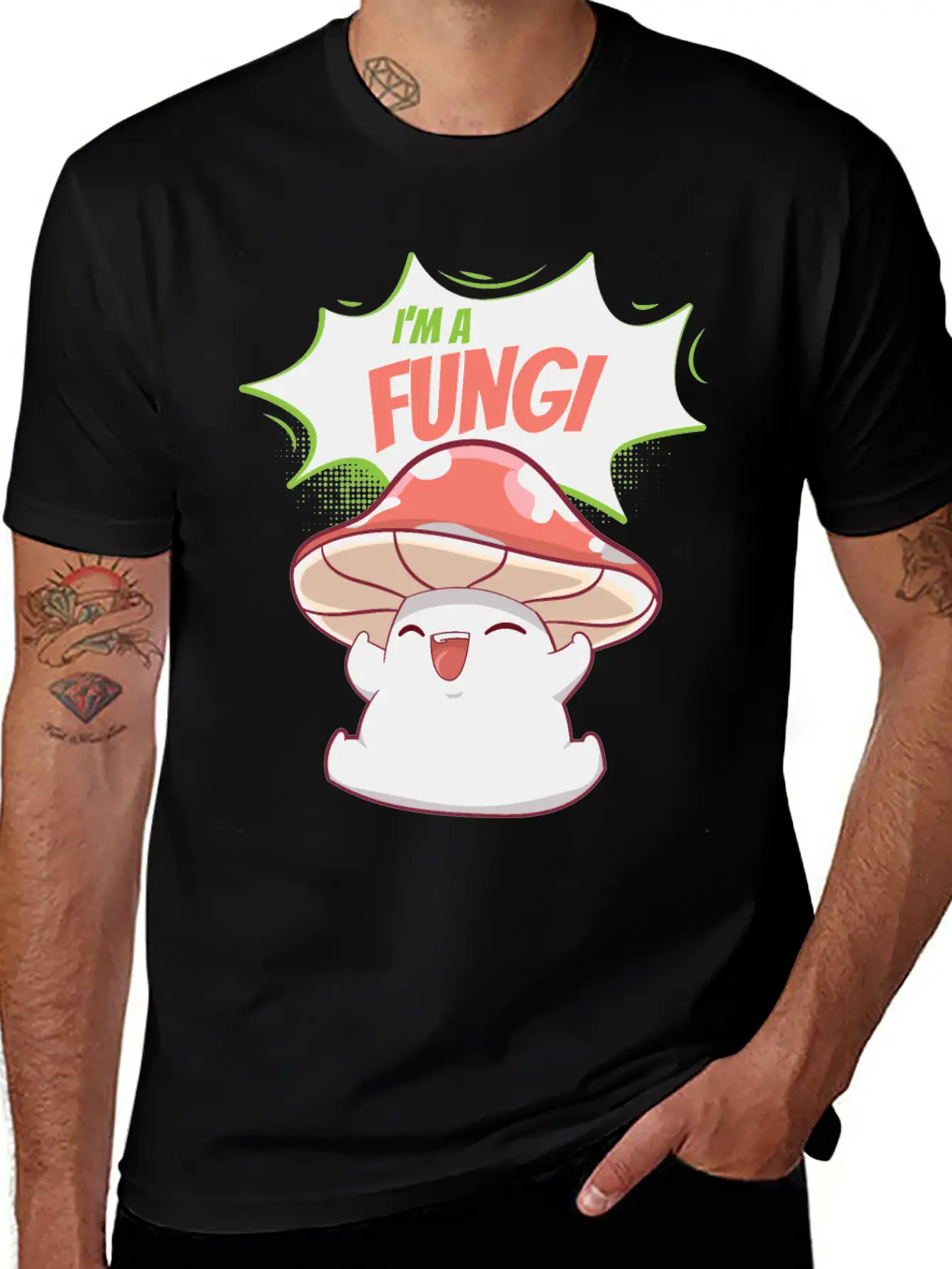 Fungi Mushroom Stylish Everyday T-Shirt – Unisex Basic Cotton Tee