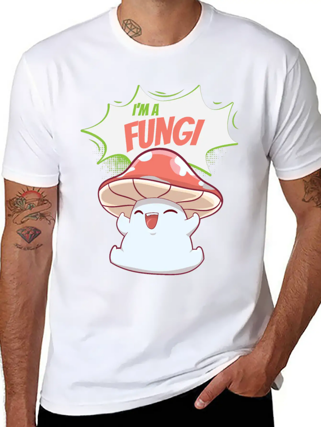 Fungi Mushroom Stylish Everyday T-Shirt – Unisex Basic Cotton Tee