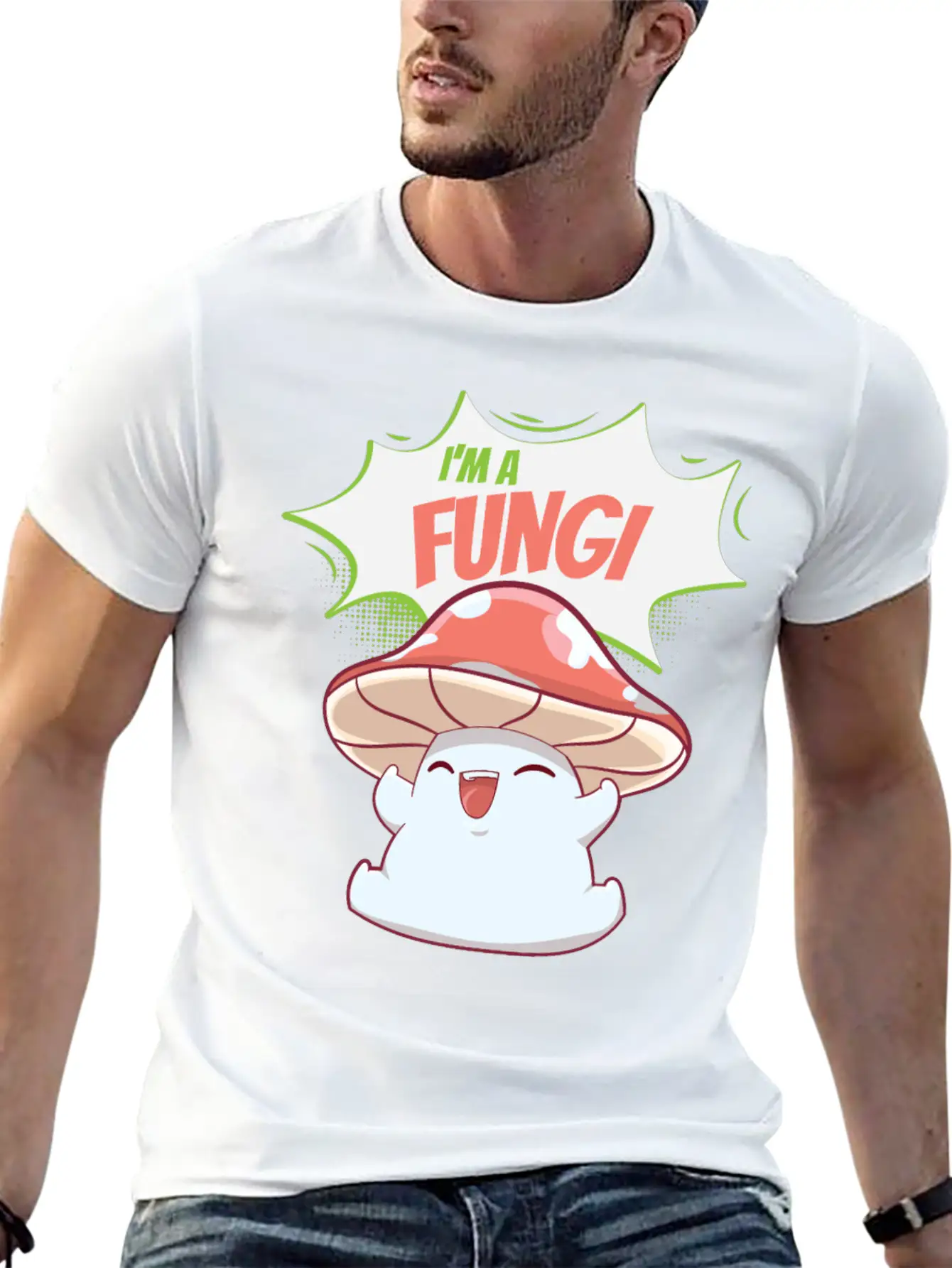 Fungi Mushroom Stylish Everyday T-Shirt – Unisex Basic Cotton Tee
