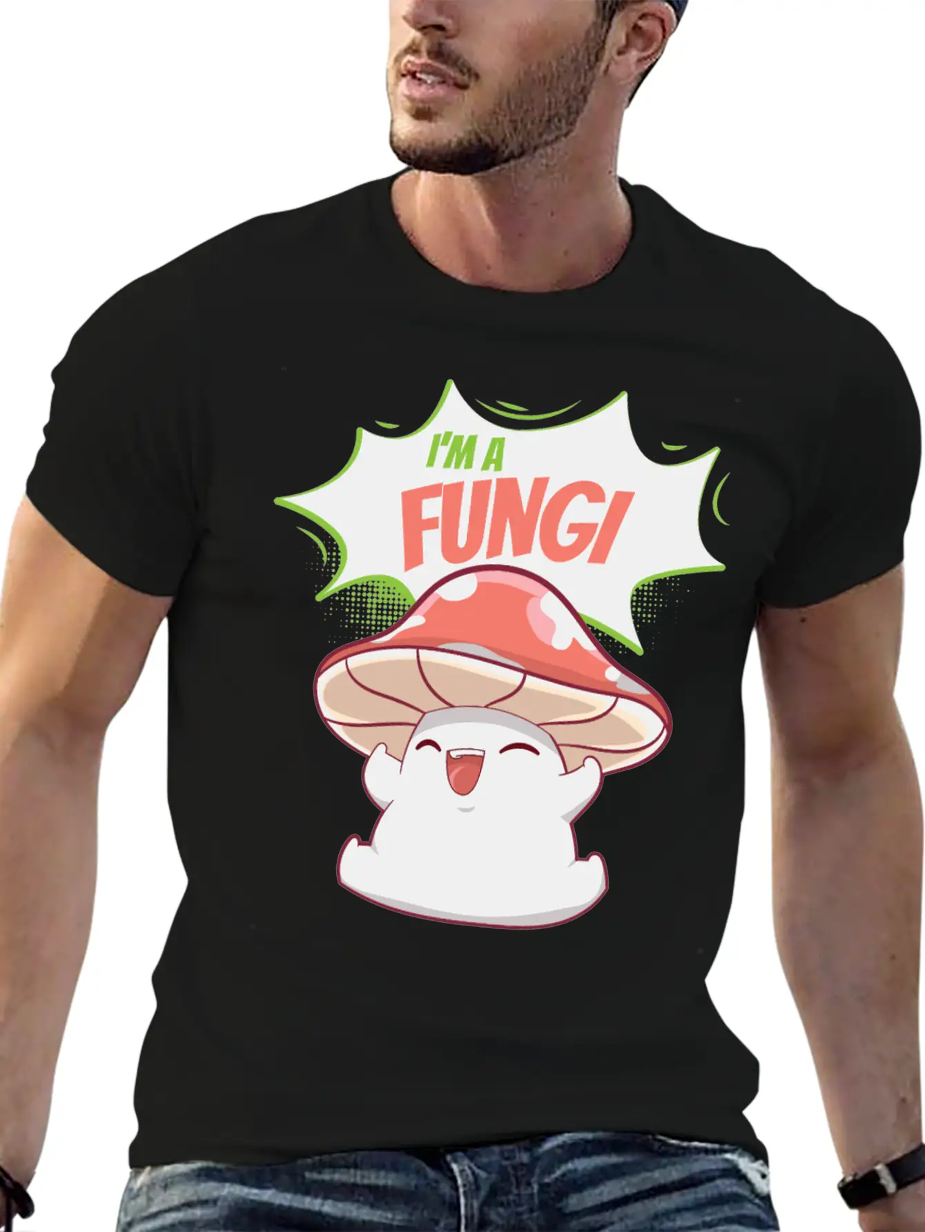 Fungi Mushroom Stylish Everyday T-Shirt – Unisex Basic Cotton Tee