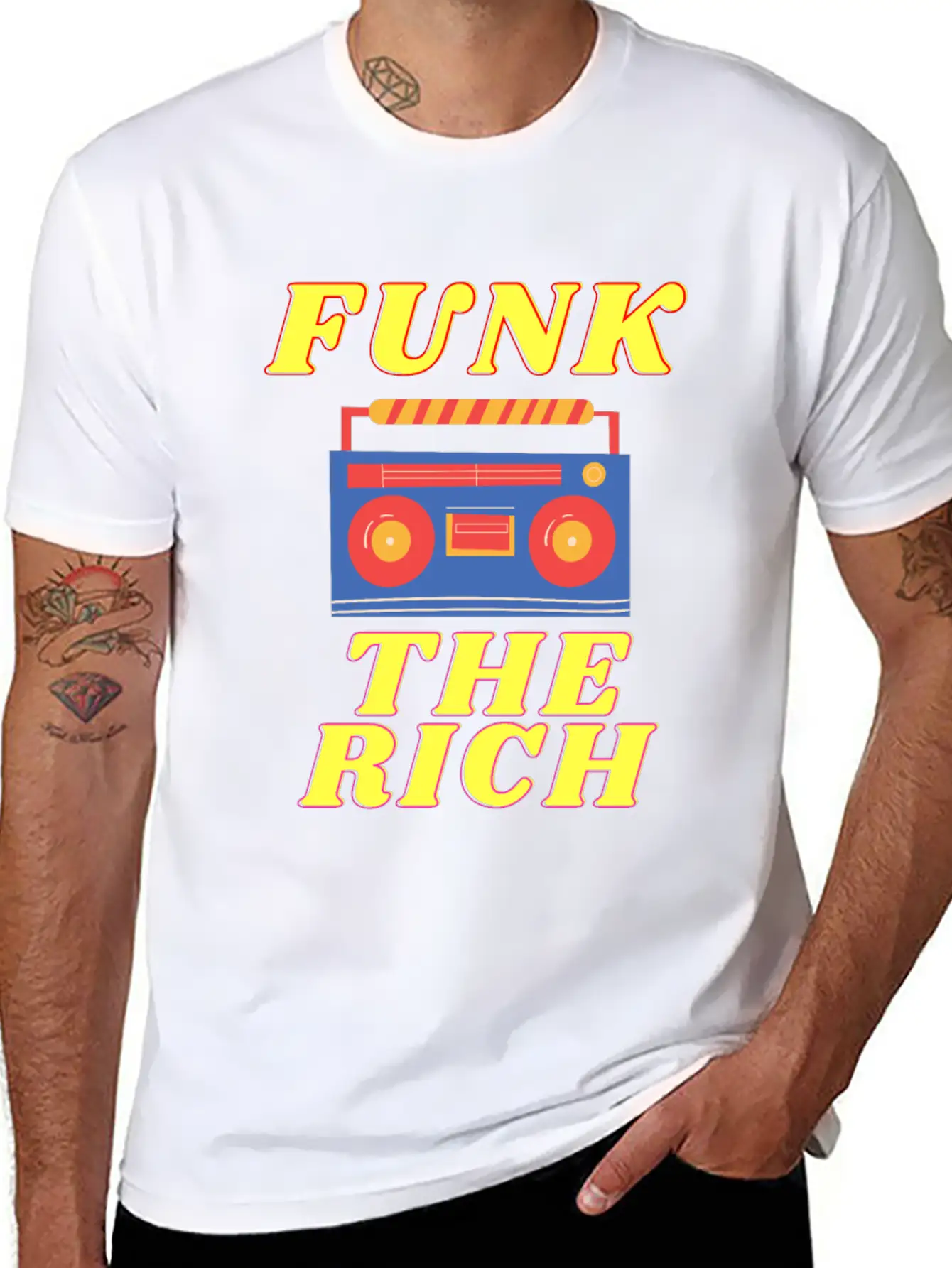 FUNK THE RICH Classic Cotton Tee – Unisex Comfort For Any Season