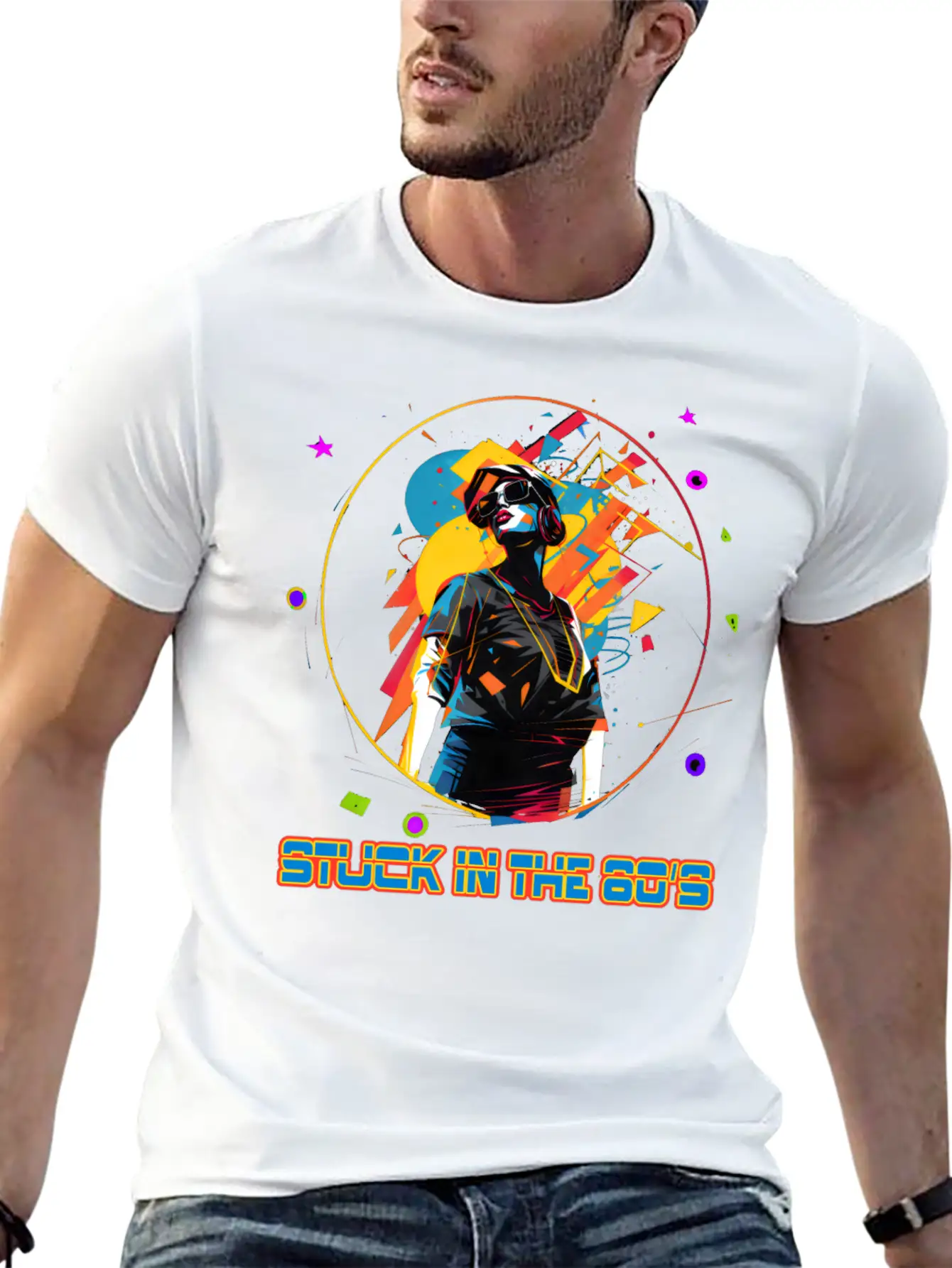 Funky Girl From The 80's Essential Cotton Tee For Daily Outfits – Unisex Style
