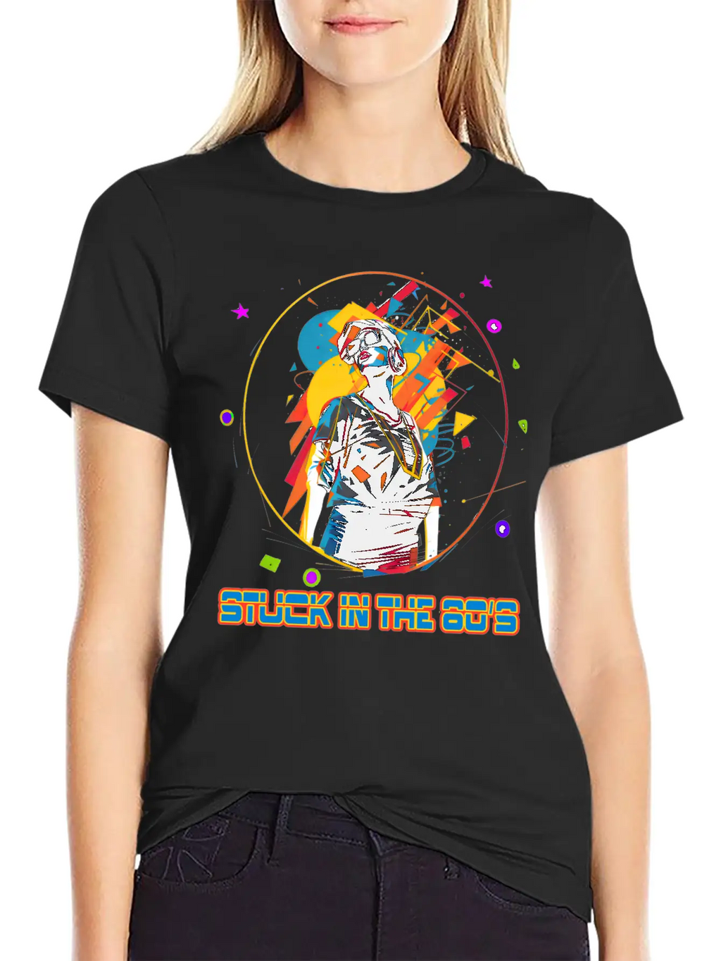 Funky Girl From The 80's Essential Cotton Tee For Daily Outfits – Unisex Style