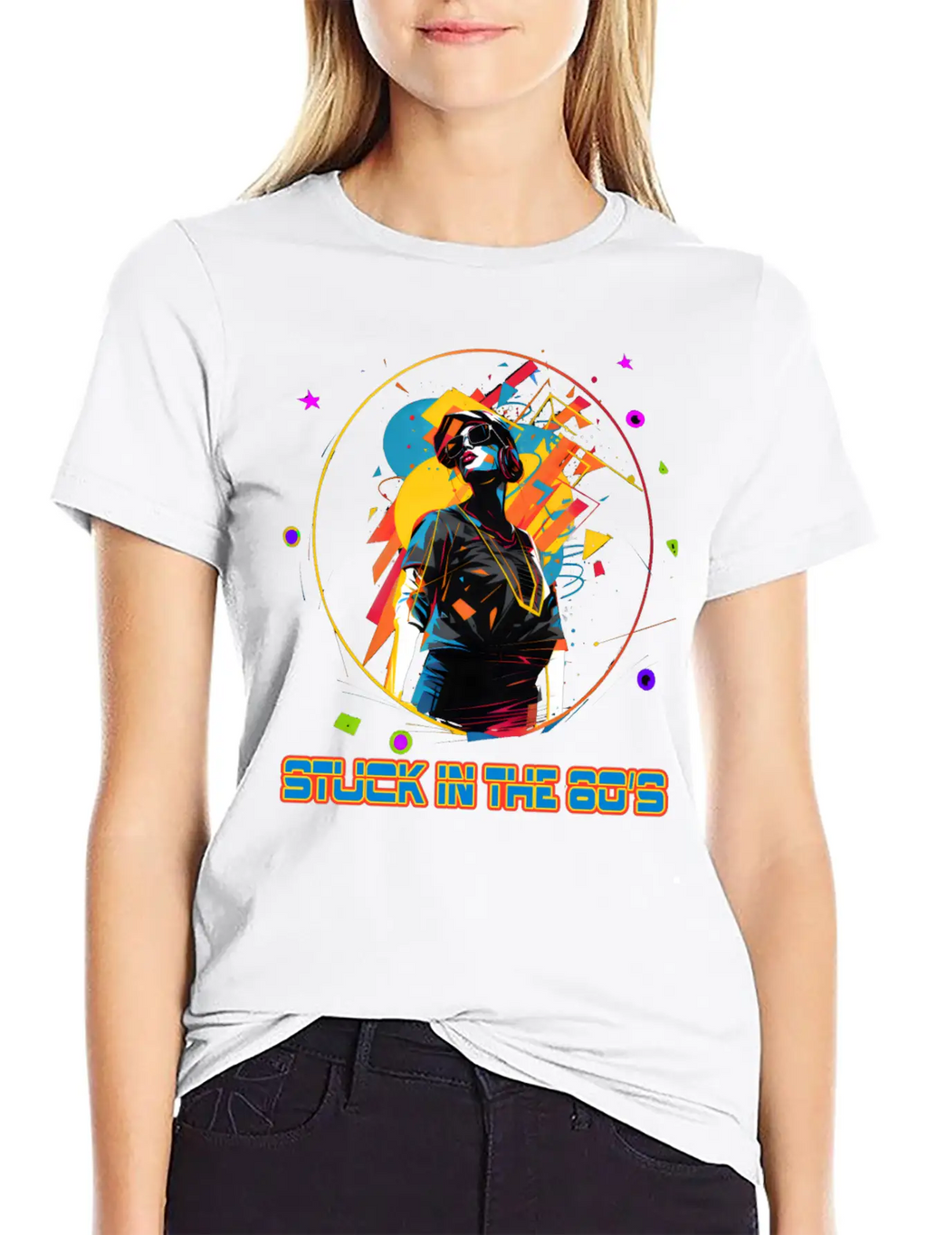 Funky Girl From The 80's Essential Cotton Tee For Daily Outfits – Unisex Style