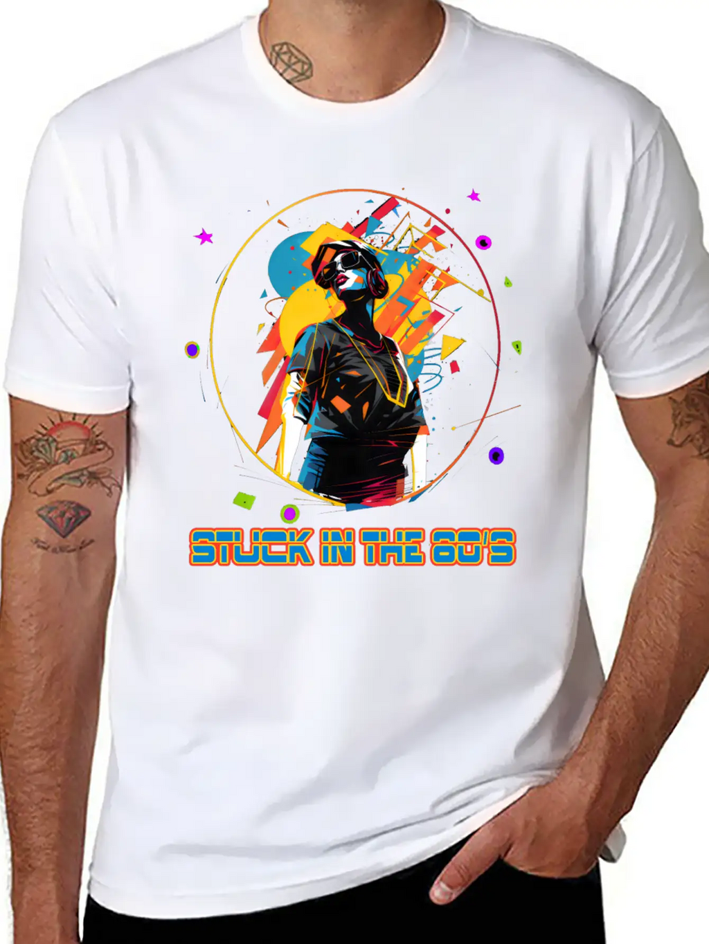 Funky Girl From The 80's Essential Cotton Tee For Daily Outfits – Unisex Style