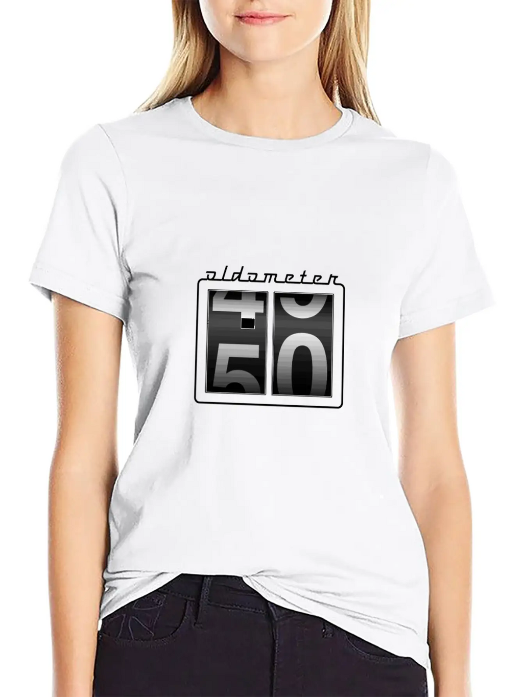 Funny 50Th Birthday Gift Men Women Oldometer 4950 Modern Fit Casual T-Shirt – Clean And Versatile Design