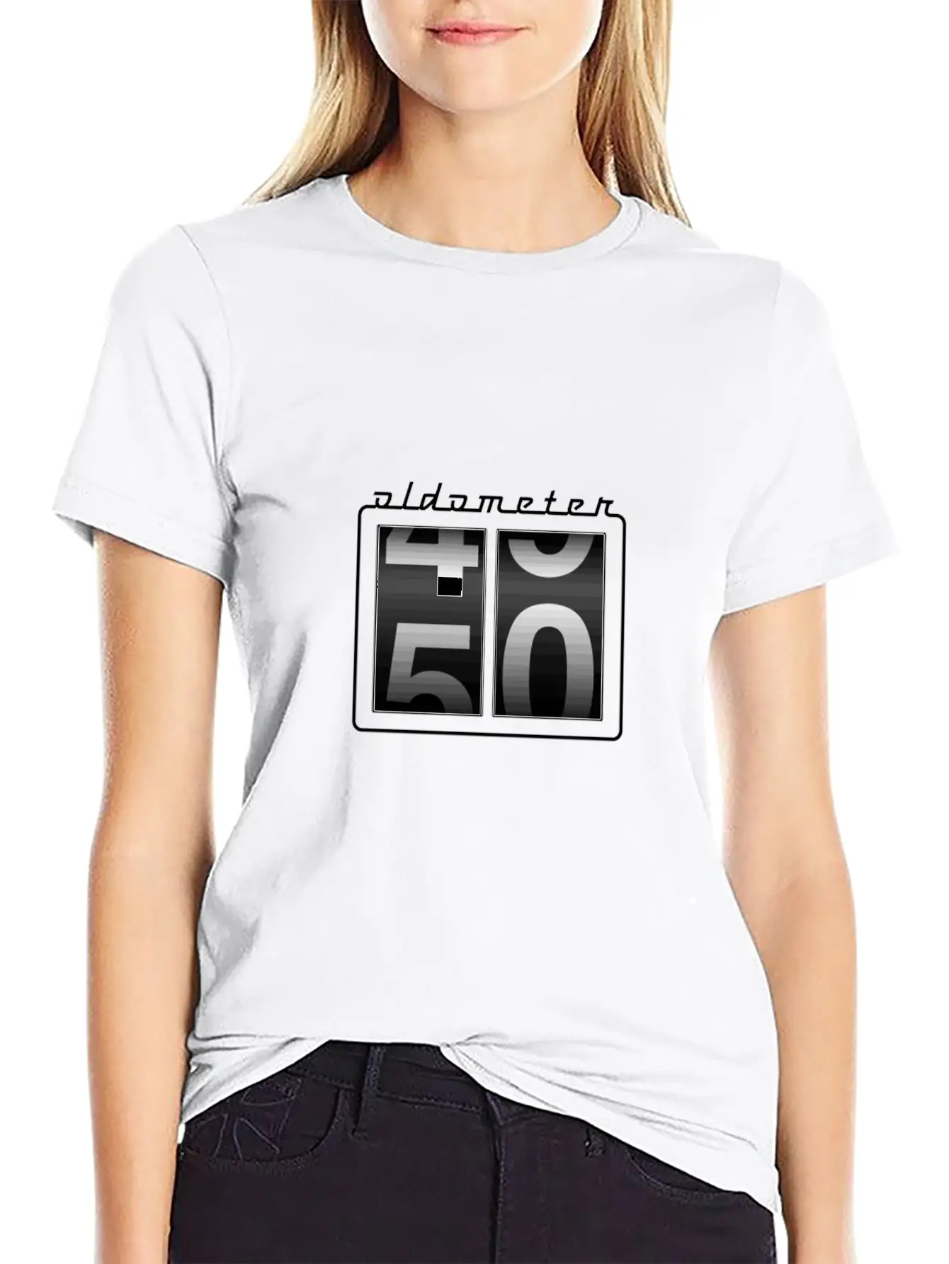 Funny 50Th Birthday Gift Men Women Oldometer 4950 Modern Fit Casual T-Shirt – Clean And Versatile Design