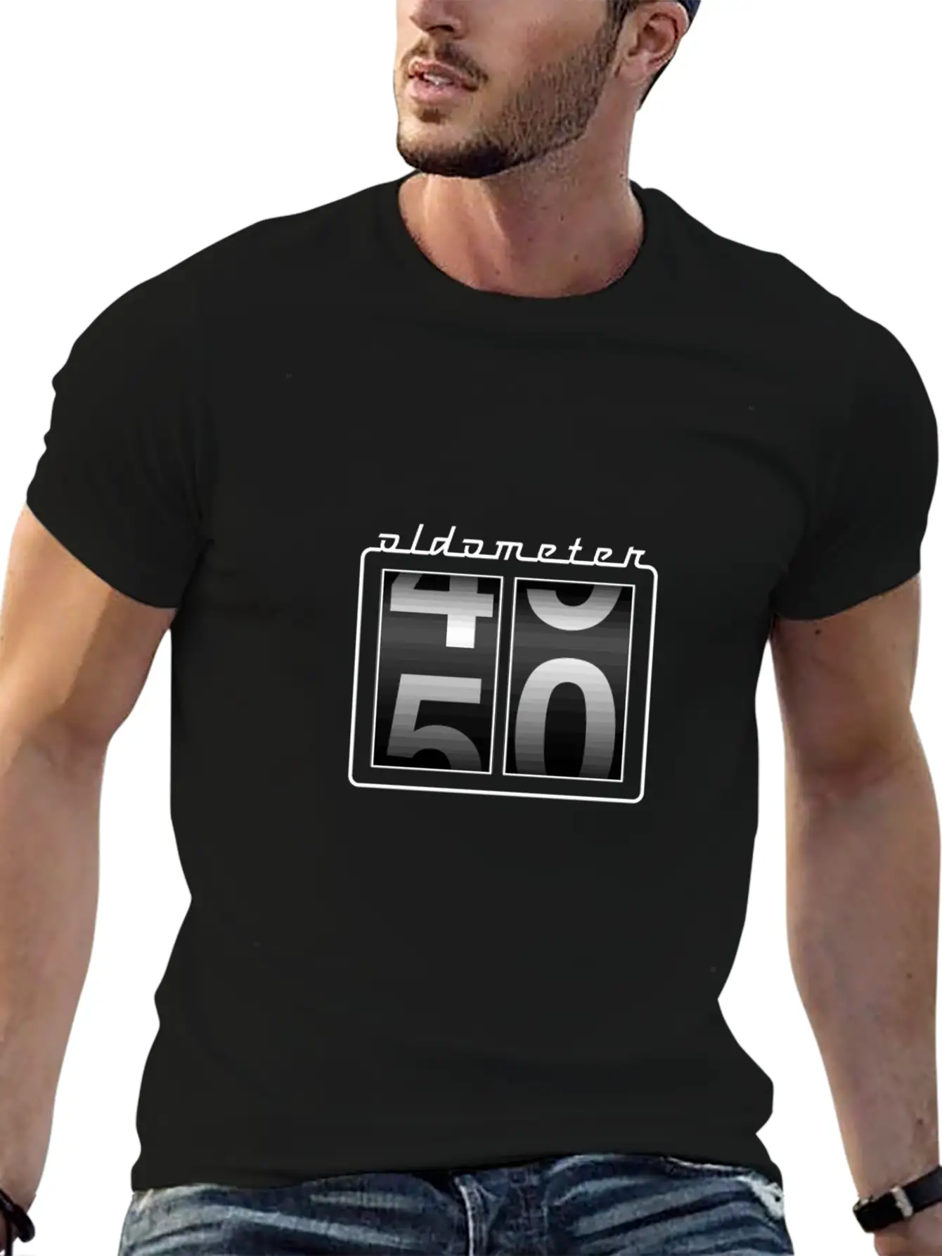 Funny 50Th Birthday Gift Men Women Oldometer 4950 Modern Fit Casual T-Shirt – Clean And Versatile Design