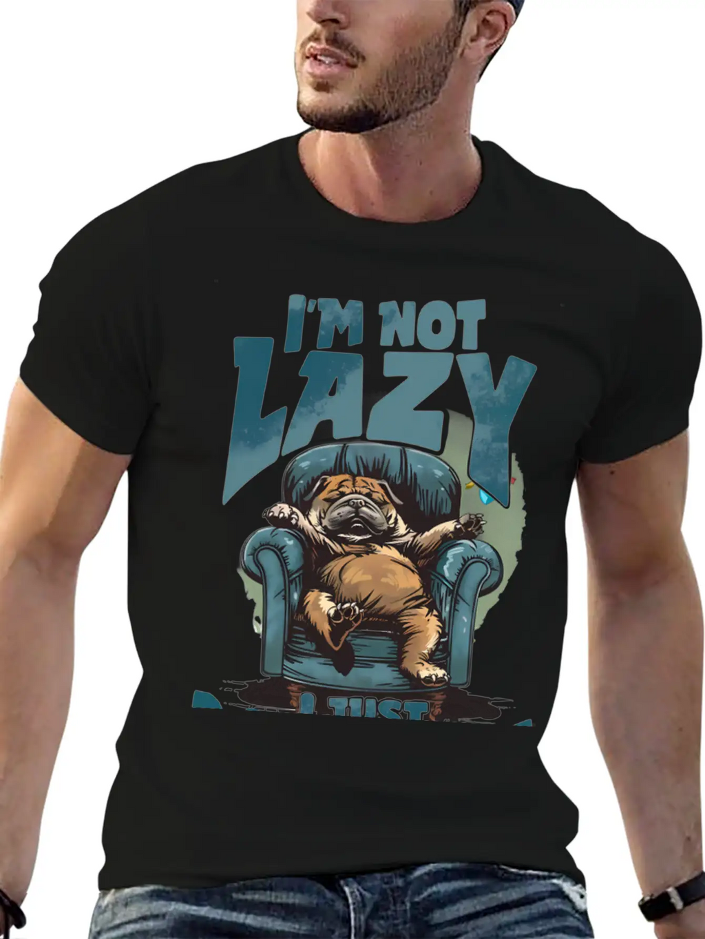 Funny Animal Lazy Dogquote Breathable Graphic T-Shirt – Perfect For Casual Days