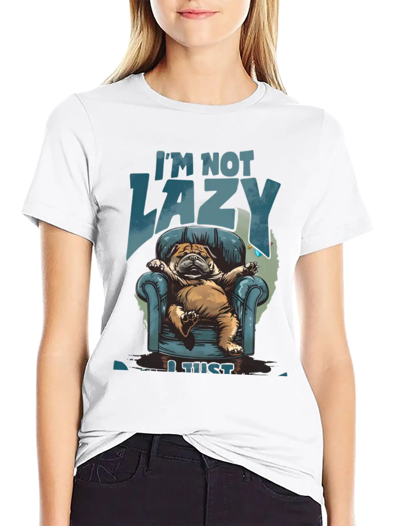 Funny Animal Lazy Dogquote Breathable Graphic T-Shirt – Perfect For Casual Days