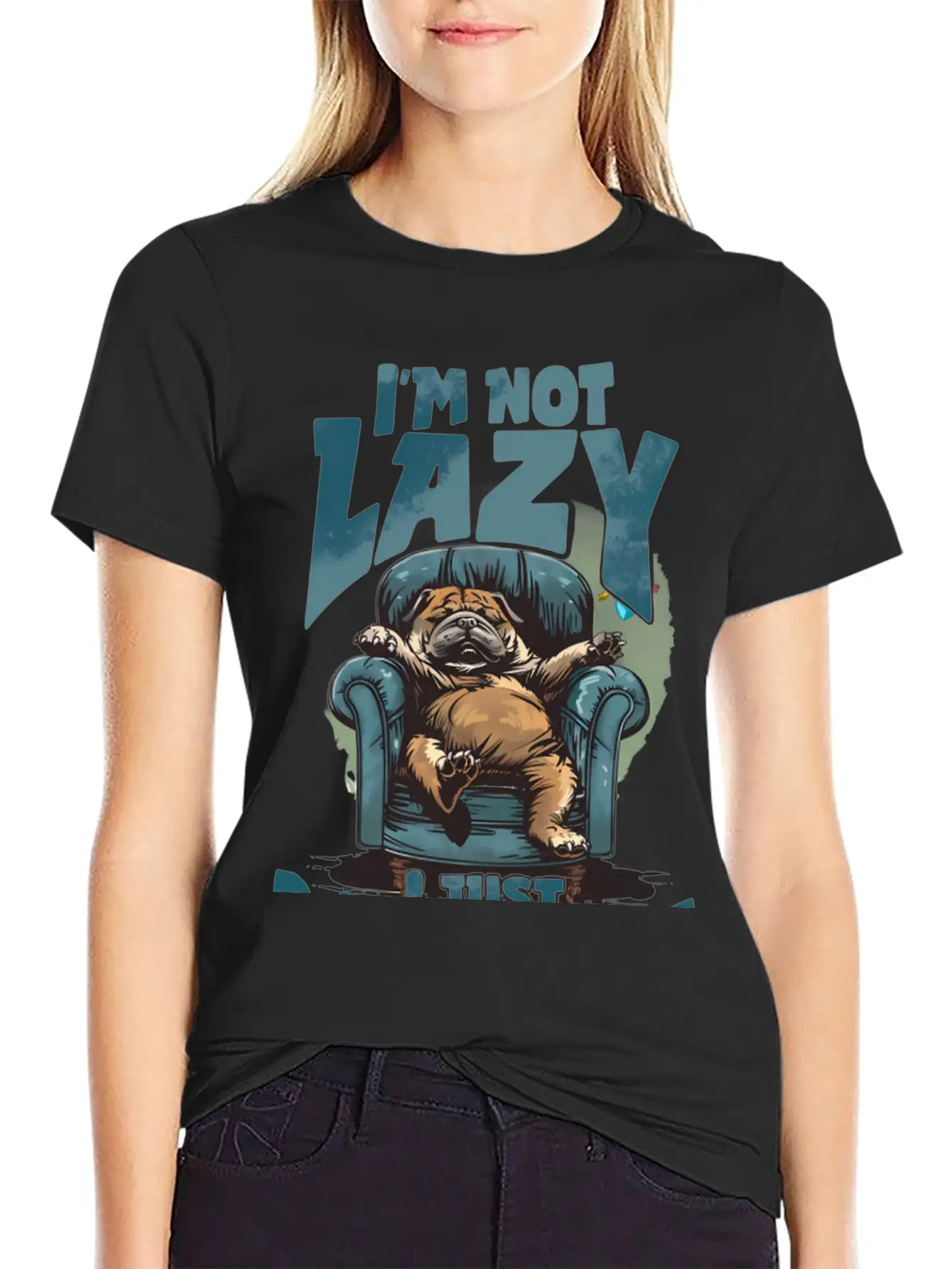 Funny Animal Lazy Dogquote Breathable Graphic T-Shirt – Perfect For Casual Days