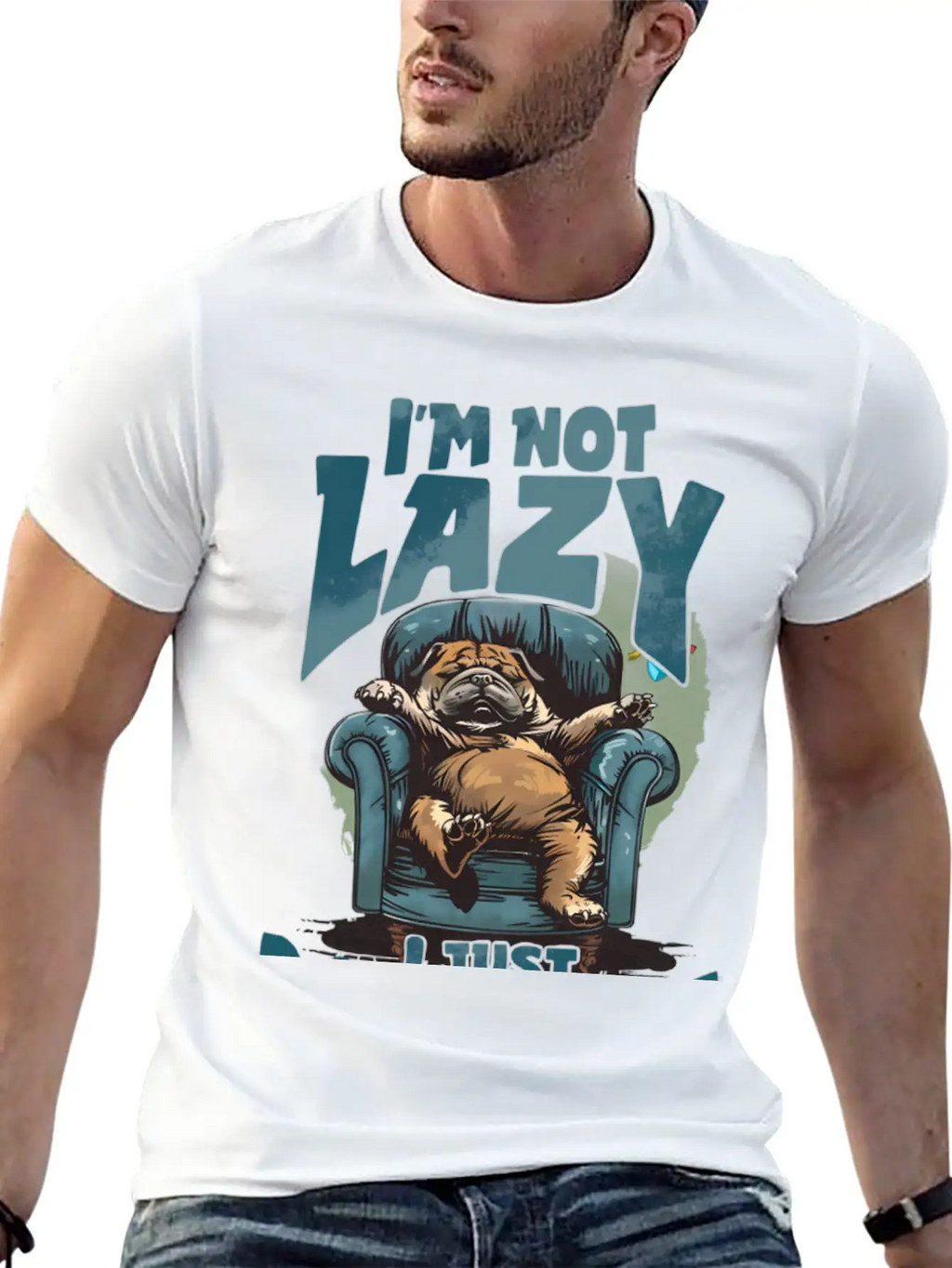 Funny Animal Lazy Dogquote Breathable Graphic T-Shirt – Perfect For Casual Days