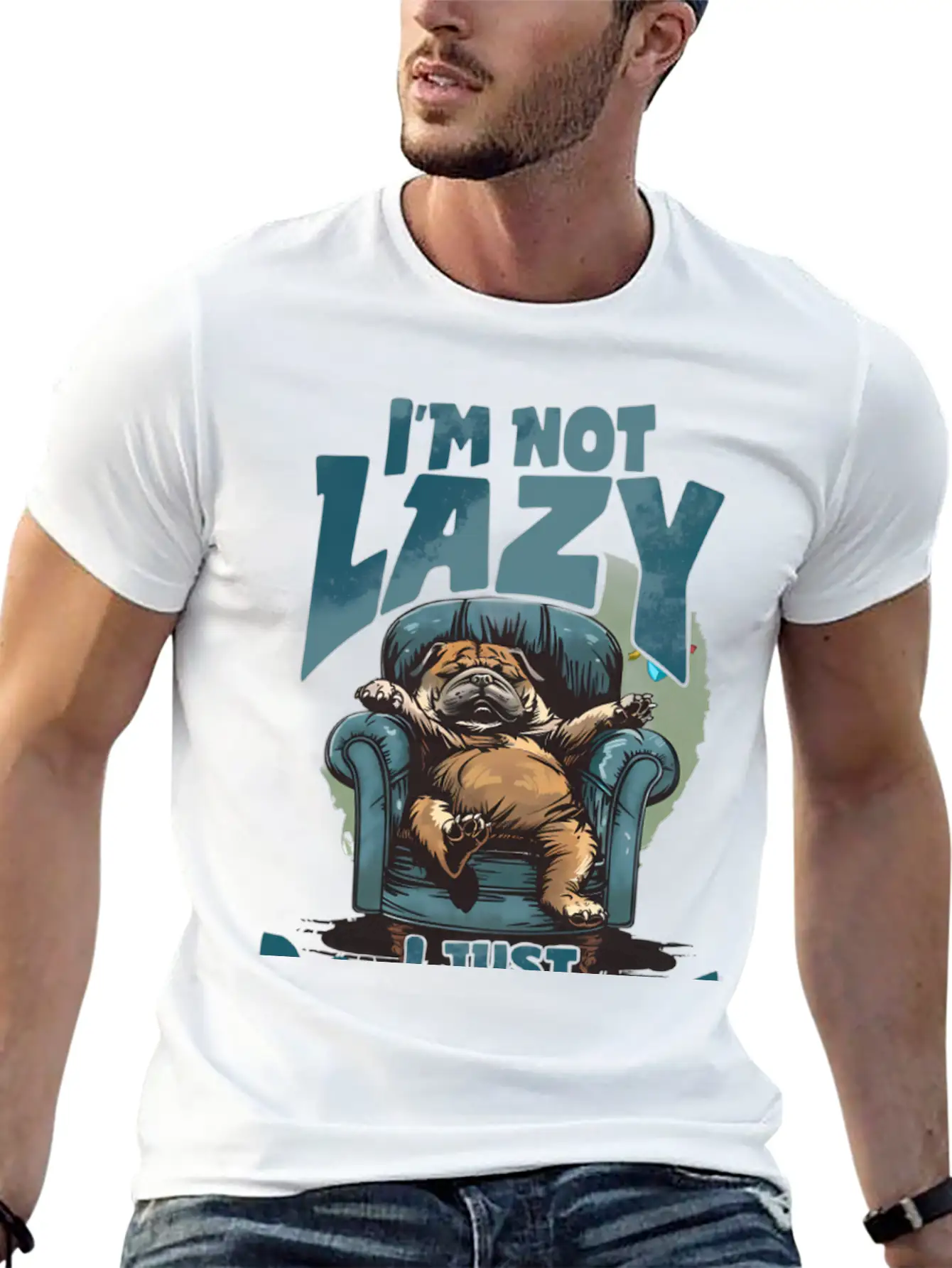 Funny Animal Lazy Dogquote Breathable Graphic T-Shirt – Perfect For Casual Days
