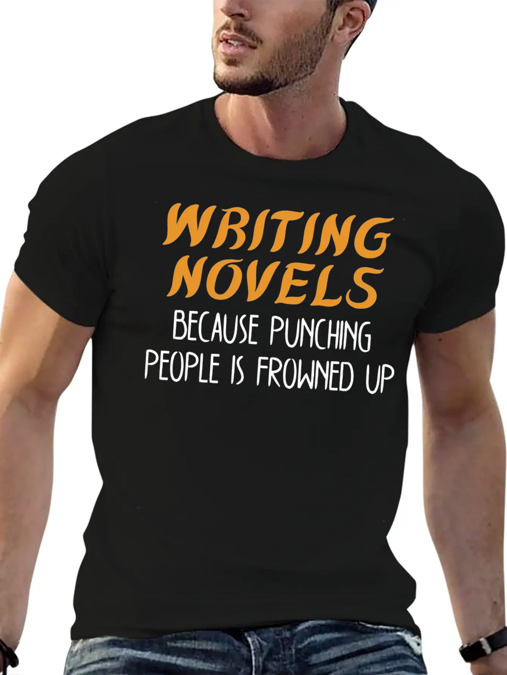 Funny Author Gift Writer Writing Novels Stylish Everyday T-Shirt – Unisex Basic Cotton Tee